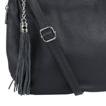 Toscanto Schultertasche Toscanto Damen Schultertasche Shopper (Schultertasche), Damen Schultertasche, Shopper Leder, schwarz, Größe ca. 30cm