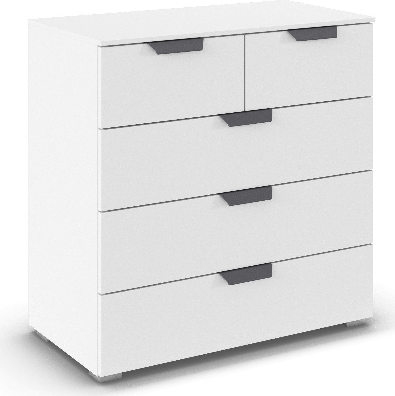 Schubkastenkommode Sideboard Schubladenkommode COSTA mit farblich passenden Metallgriffen