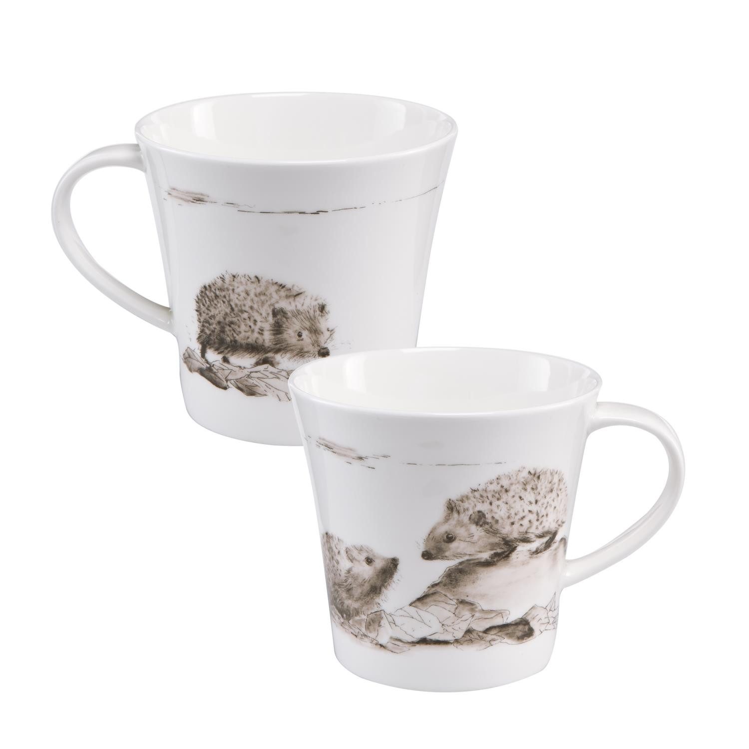 Goebel Tasse, Porzellan, Spülmaschinengeeignet, Weiß, Igel, H: 9.5cm