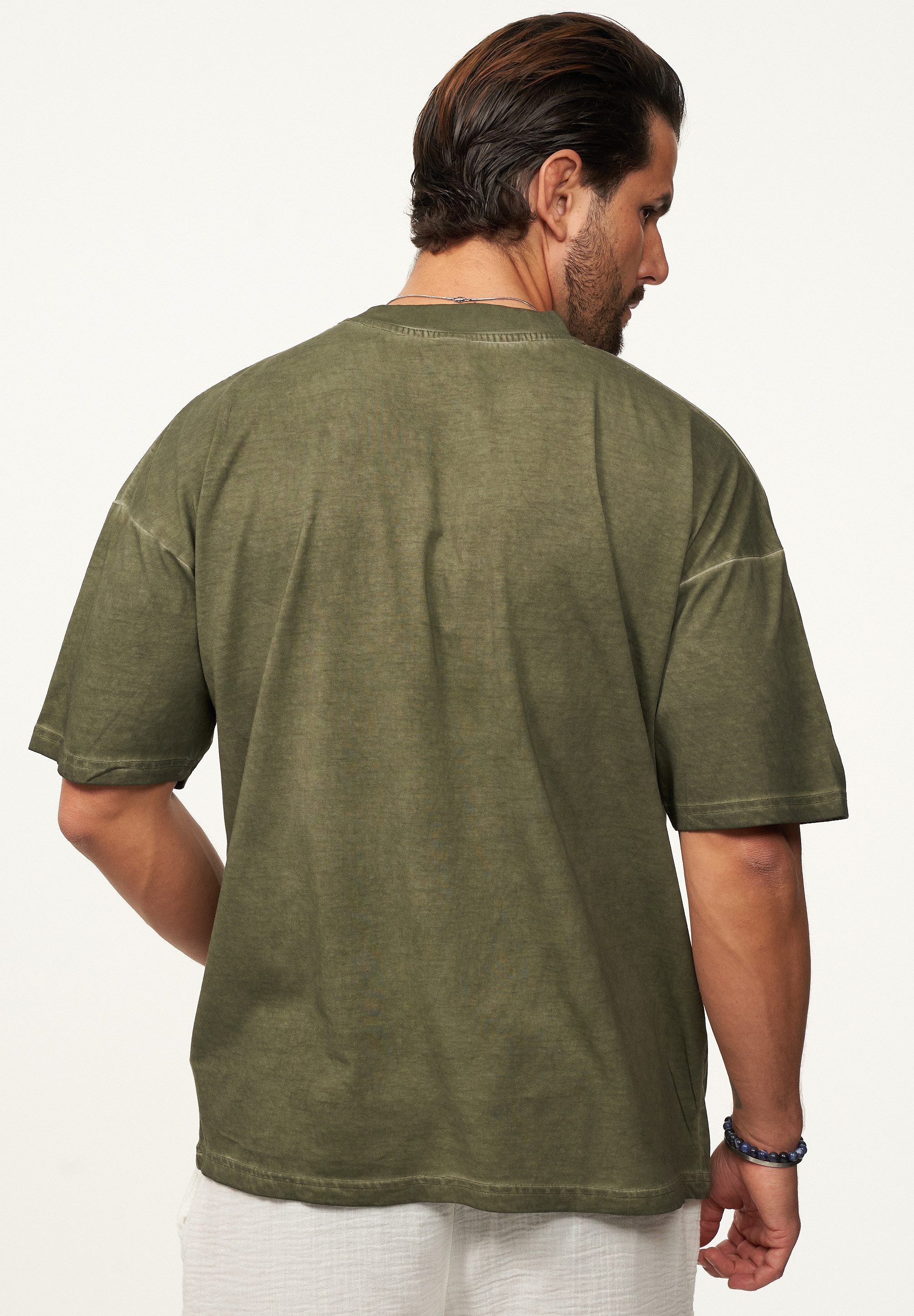SOULSTAR T-Shirt mit Print Herren Oversize-Fit Kurzarm Shirt mit Rundhals-Ausschnitt