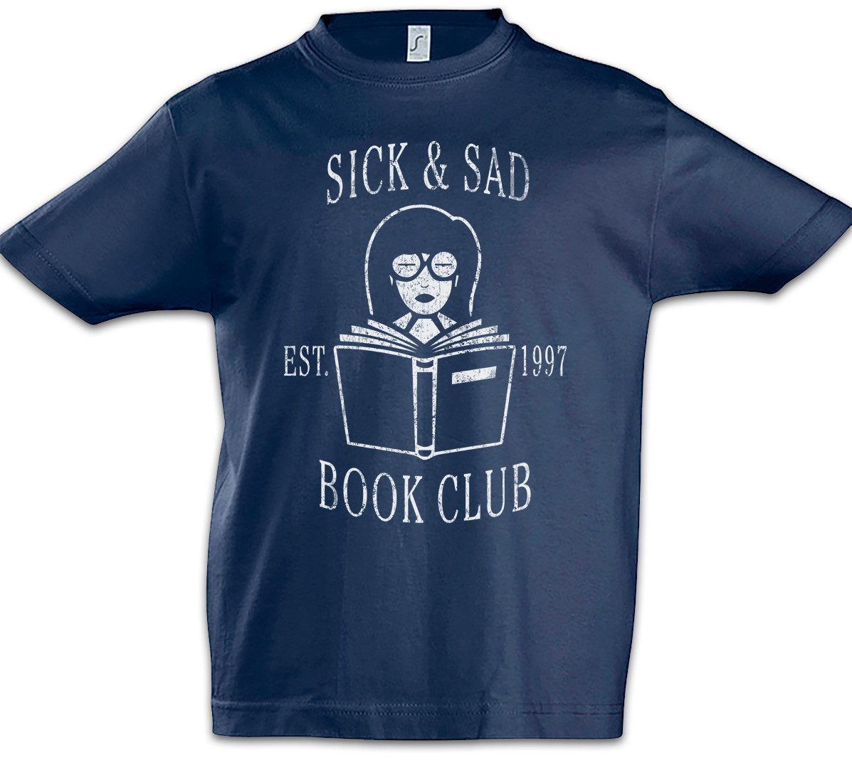 Print-Shirt Sick & Sad Book Club Kinder T-Shirt Daria Sitcom TV Series Fun