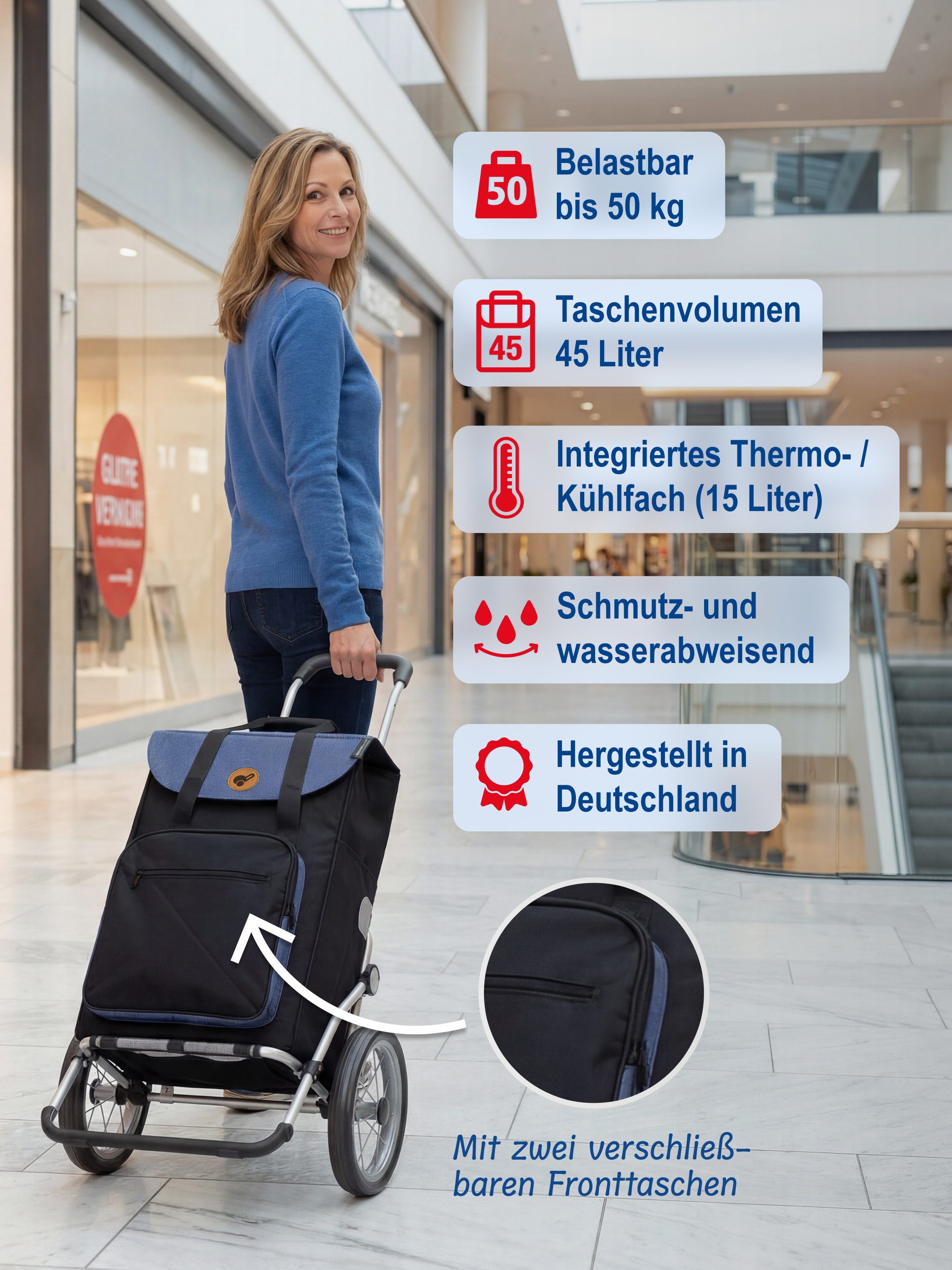 Andersen Einkaufstrolley Royal Shopper Wismar schwarz
