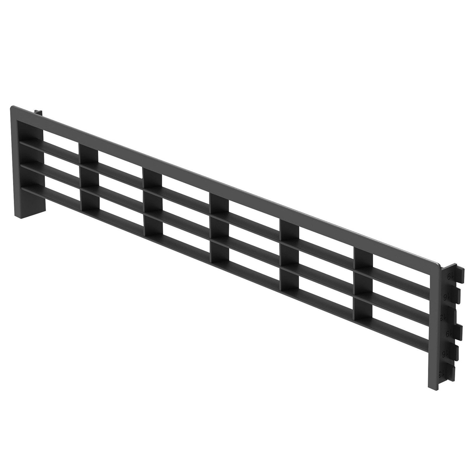 SO-TECH® Вентиляционные решетки Abluftgitter für Sockelleisten 396 x 83 mm, Einlassmaß 384 x 75 mm (1 St), schwarz, Belüftungsgitter passend für Blendendicke 13, 16 und 19 mm