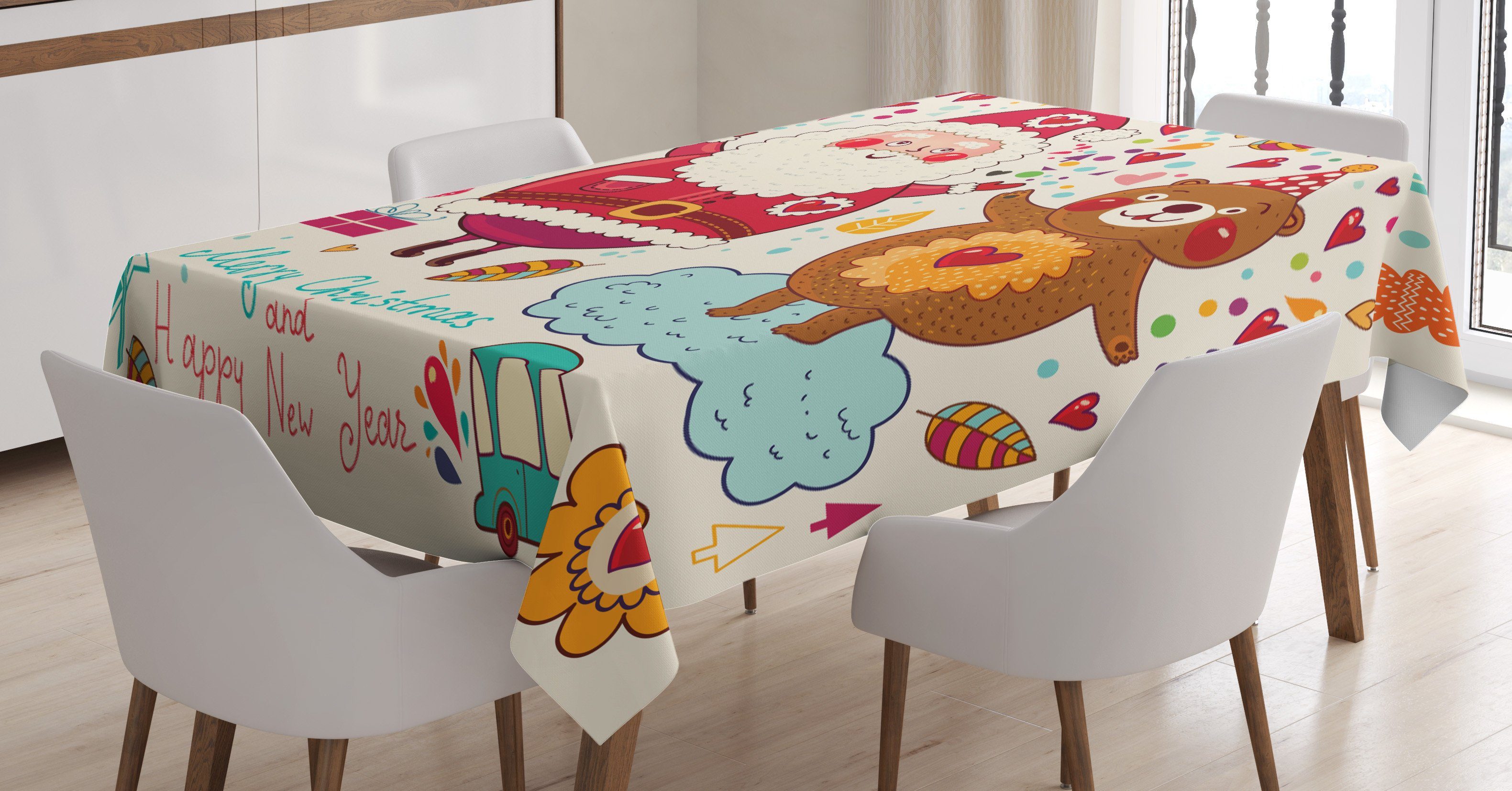 Abakuhaus geeignet den Tischdecke Sankt Waschbar Farben, und Klare Teddybär Für Außen Farbfest Weihnachten Bereich