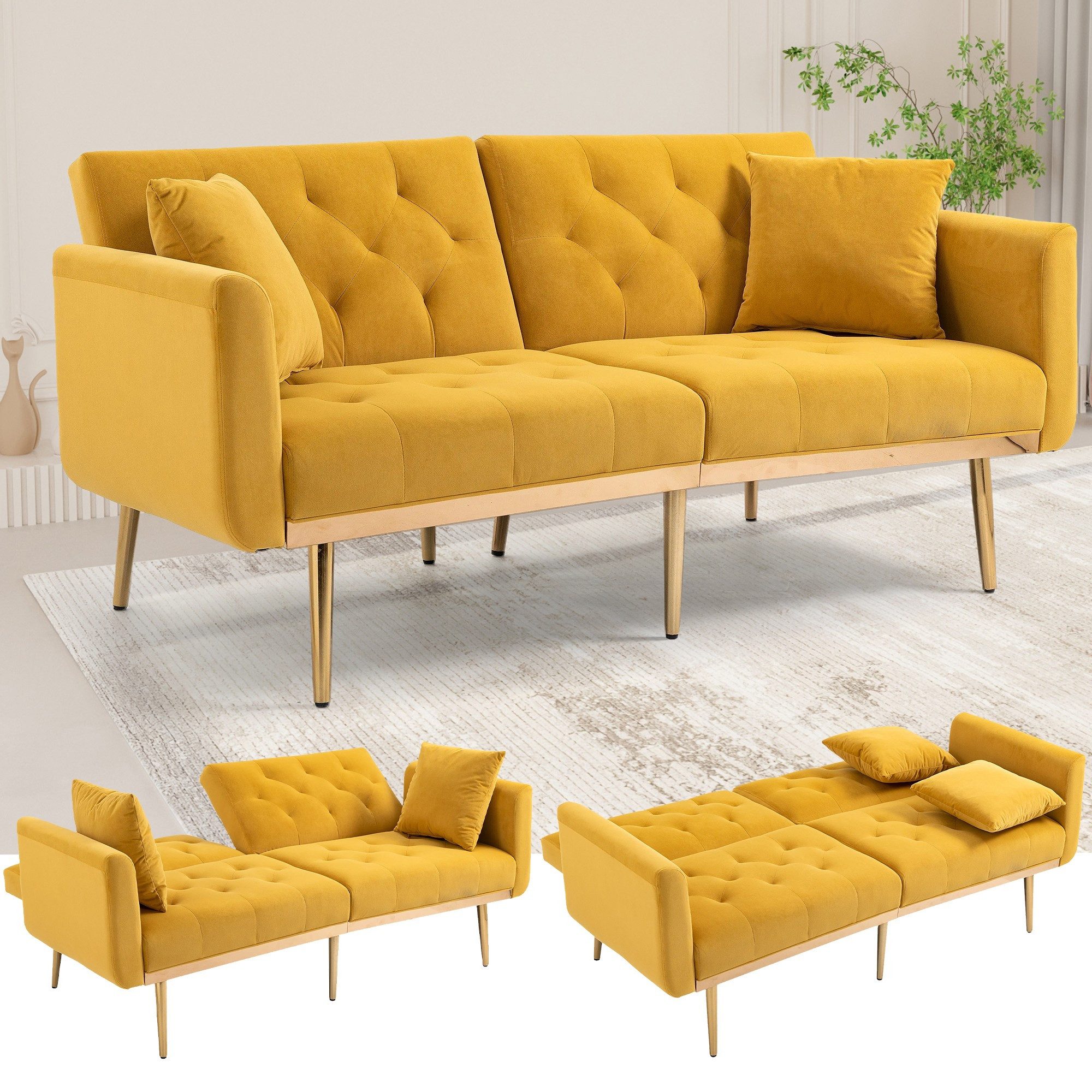 LVHOM 2-Sitzer Klappsofa mit Bettfunktion + günstig online kaufen
