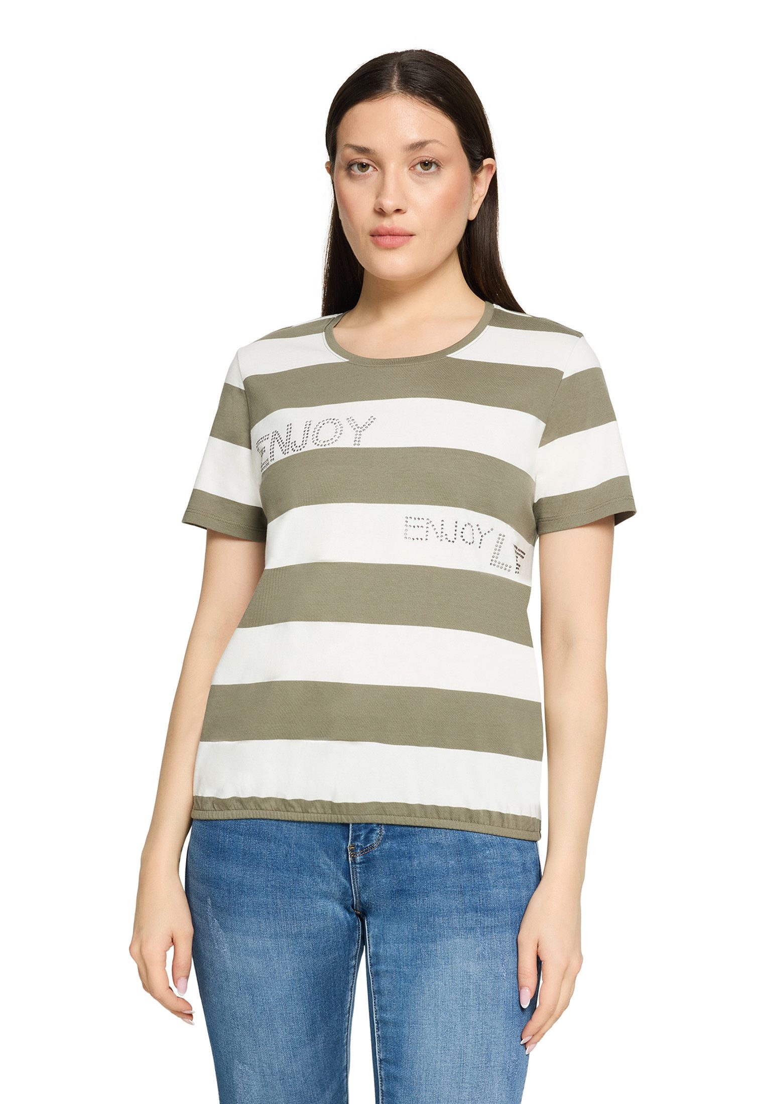 Kurzarmshirt Damen mit Tunnelzug