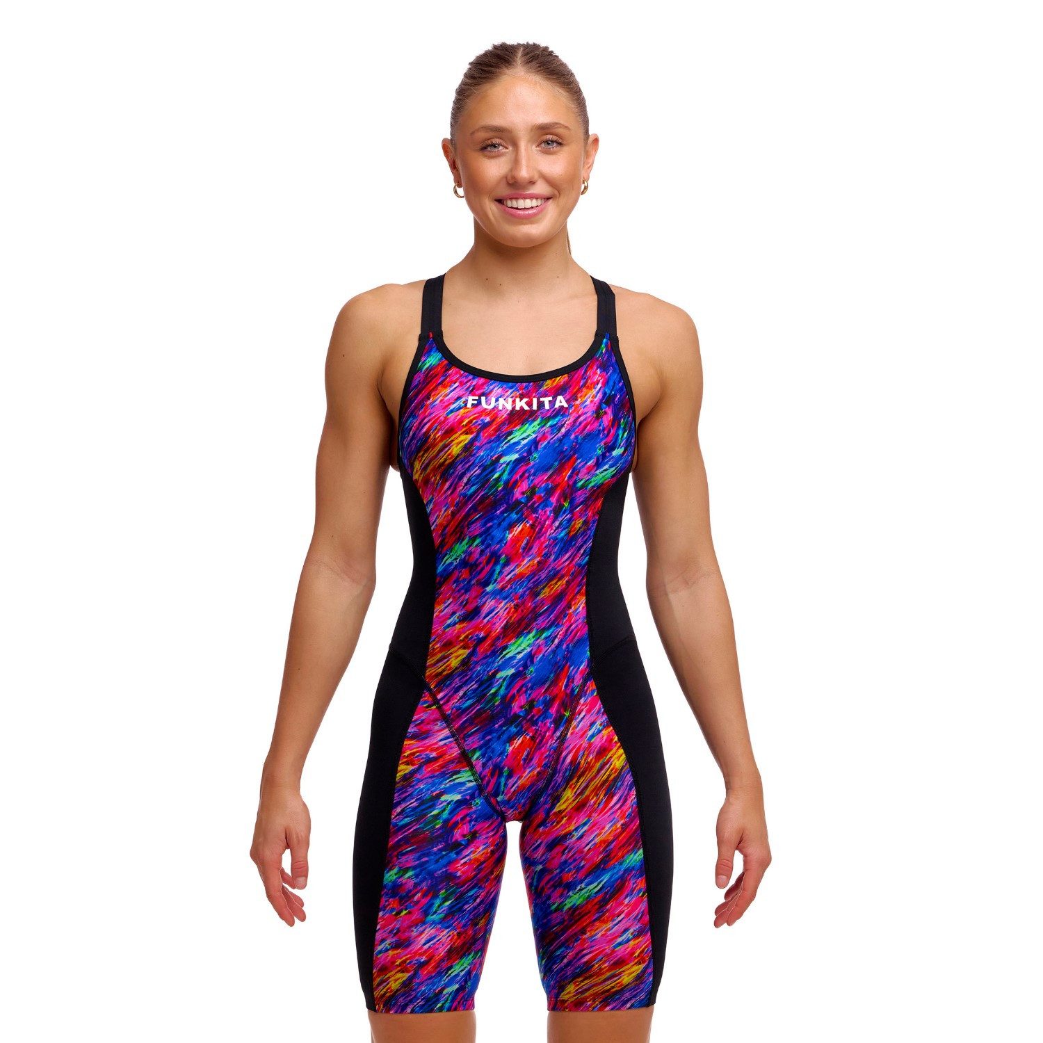 Funkita Badeanzug Big Bang Schwimmanzug mit langem Bein 100% chlorbeständig mit Sharping Effekt