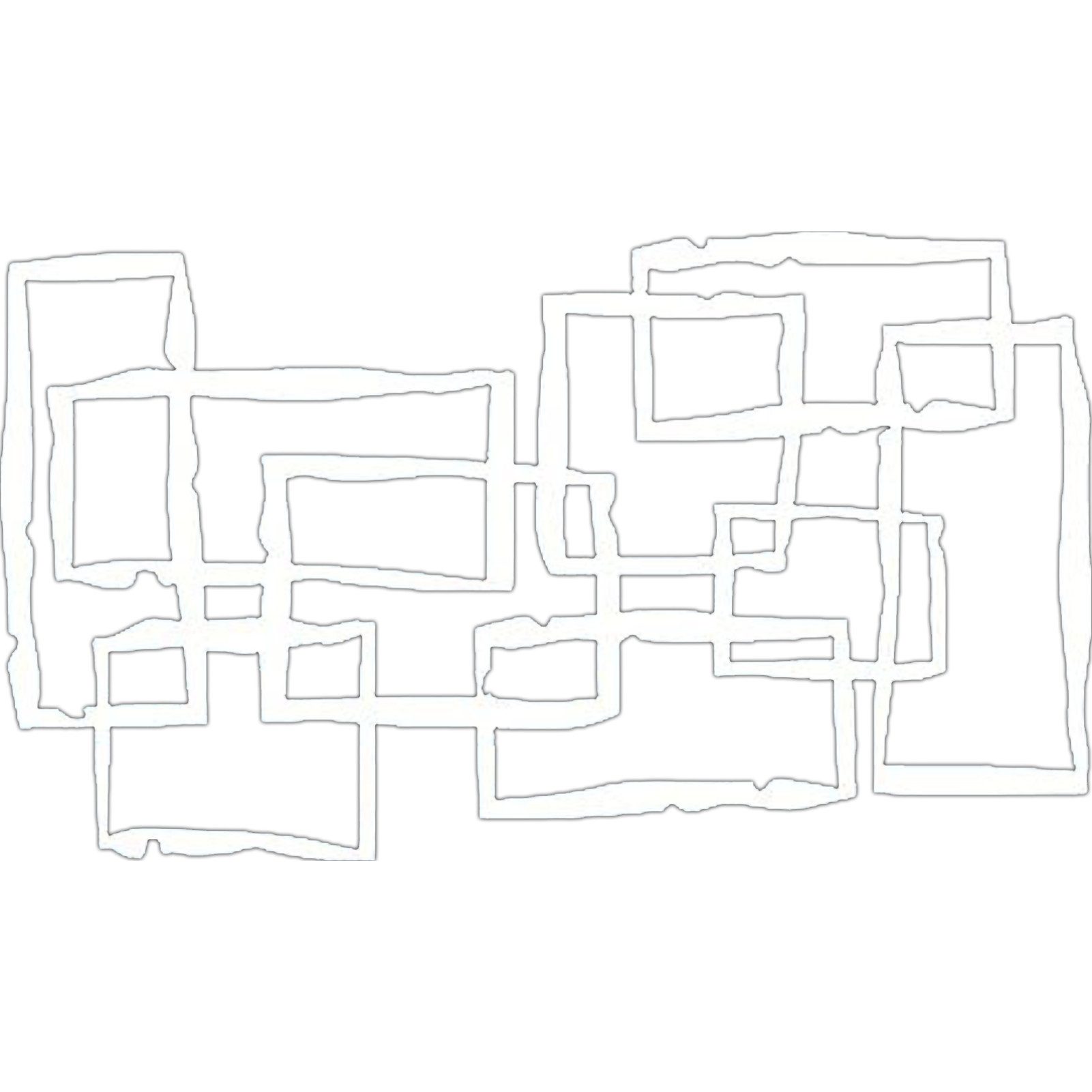 Jumpeak Wanddekoobjekt Geometrische abstrakte Linien Metall Wanddekoration, Rechtecke Linien, Hergestellt aus Metall,Schwarz,weiß,90*52cm
