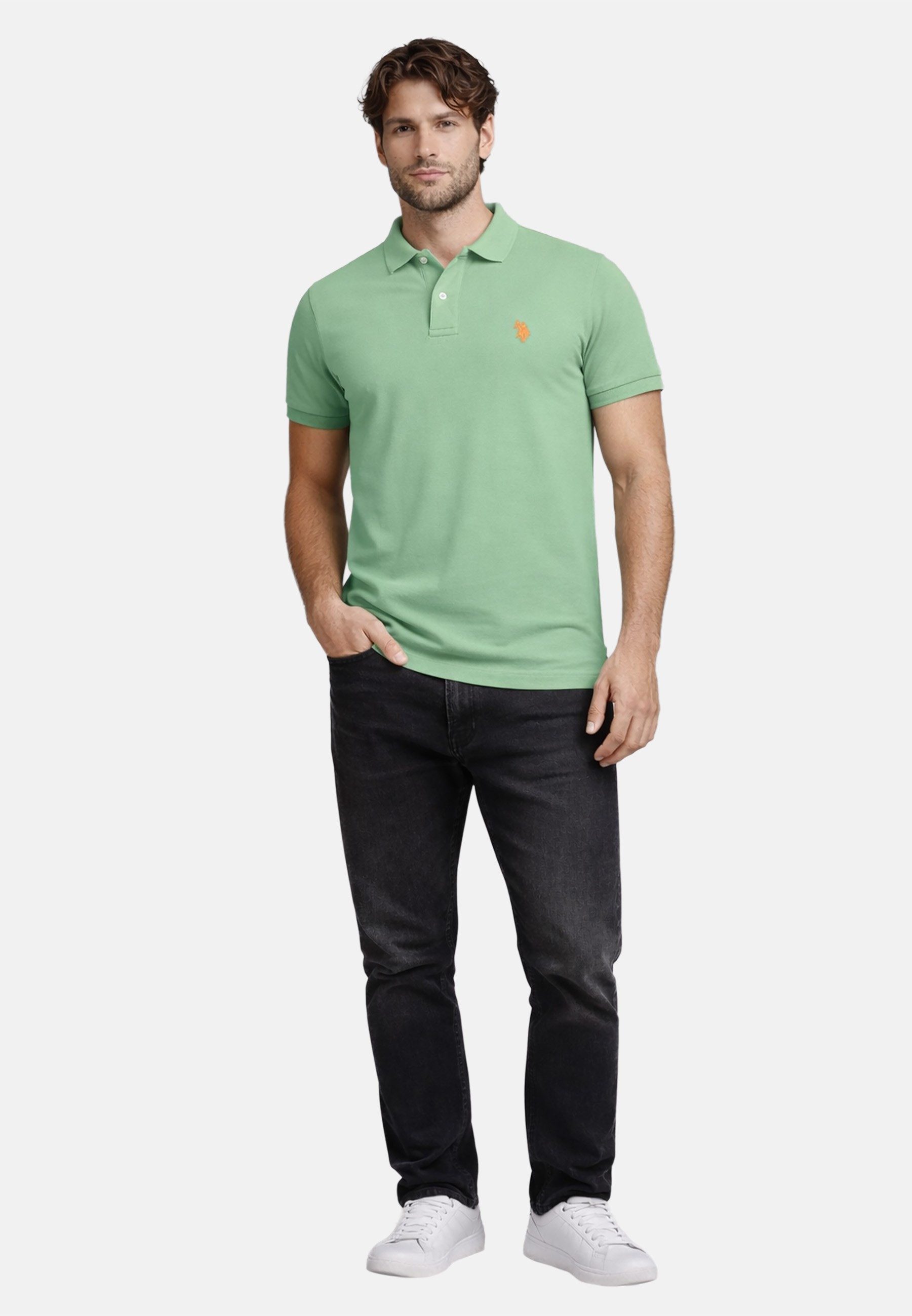 U.S. Polo Assn. Poloshirt USBrodyy – Herren Shirt aus Baumwolle mit Logo-Stickerei 100 % Baumwolle mit klassischem Polokragen und geradem Schnitt