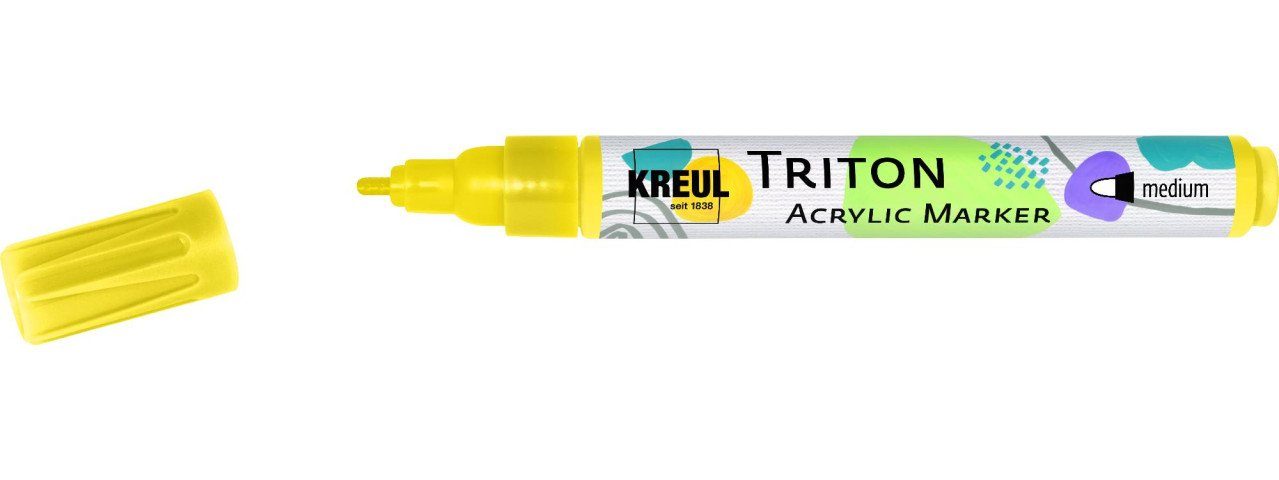 hell medium Acrylic Triton Kreul Kreul Flachpinsel Marker echtgelb