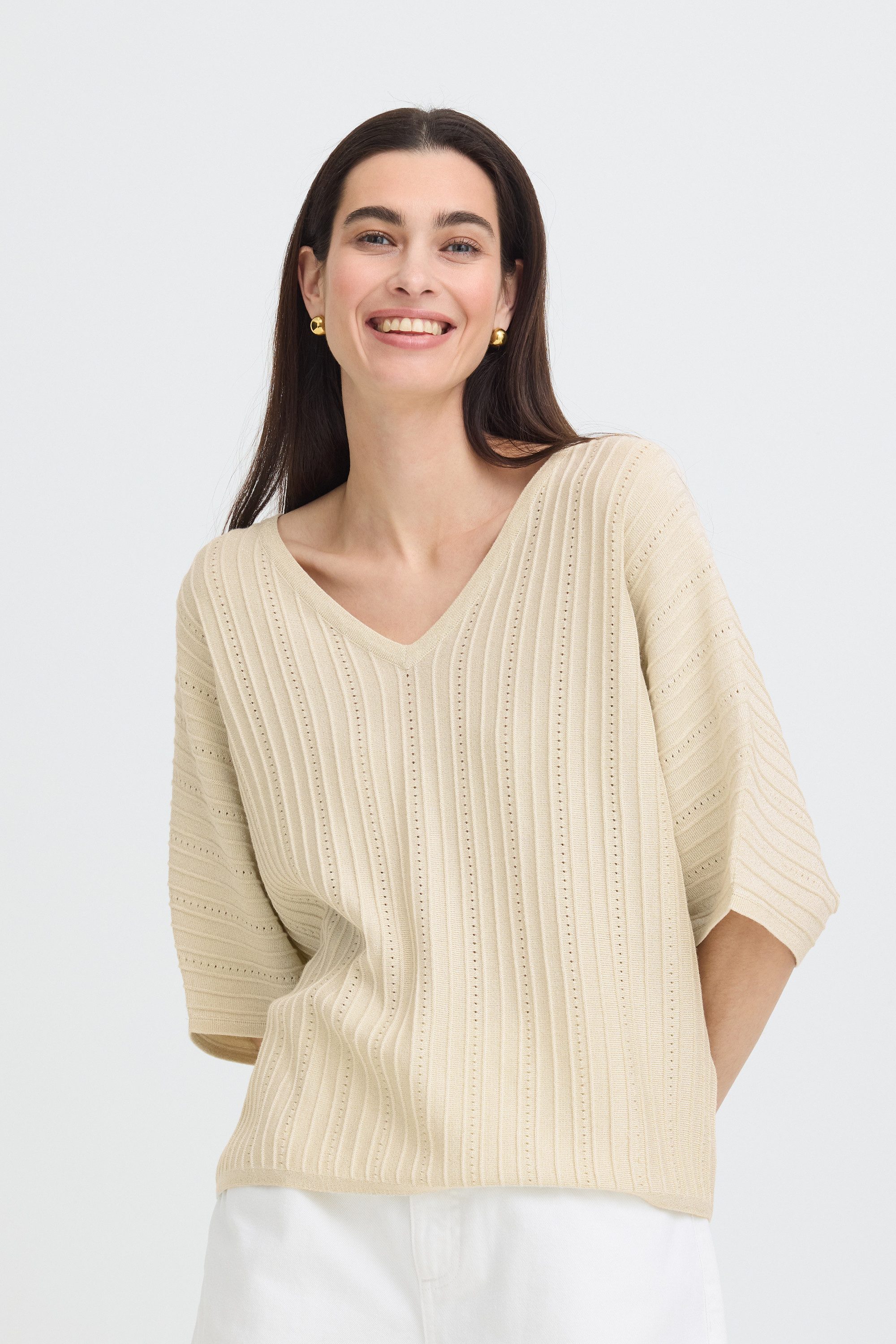 Strickpullover Kurzarm-Bluse BYMOBBE