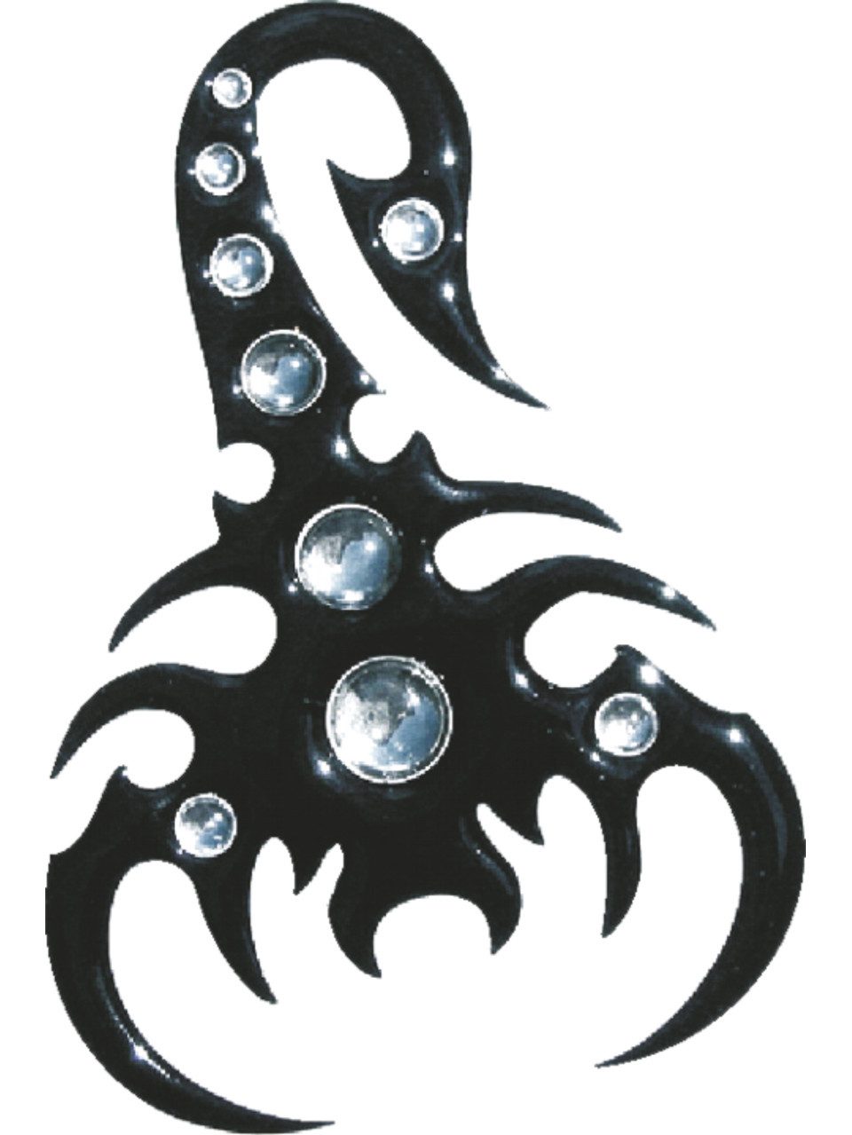 Hermann Schütz Aufkleber Hermann Schütz 3D-Chrome-Sticker Skorpion schwarz