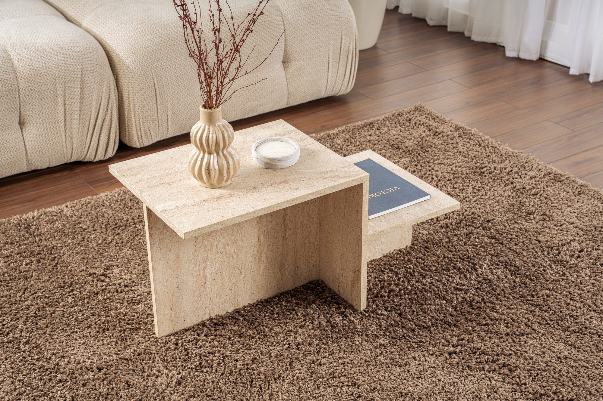 Skye Decor Couchtisch Kompakter Couchtisch in 6 Design-Varianten (1-St., 1 tlg 80x40 Couchtisch), Couchtisch 80x40 cm, in 6 Farben – Bild 4 von 5