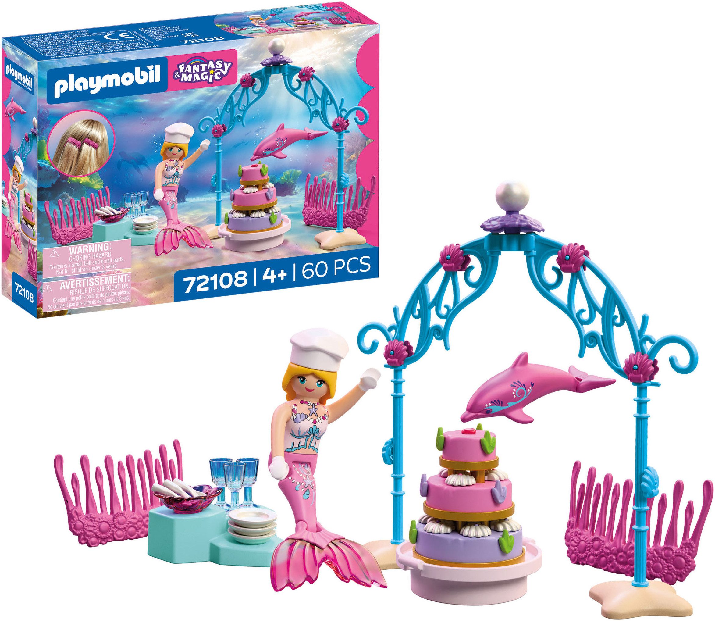 Playmobil® Unterwasserhochzeits-Buffet (72108), Fantasy & Magic Konstruktions-Spielset, (60 St)