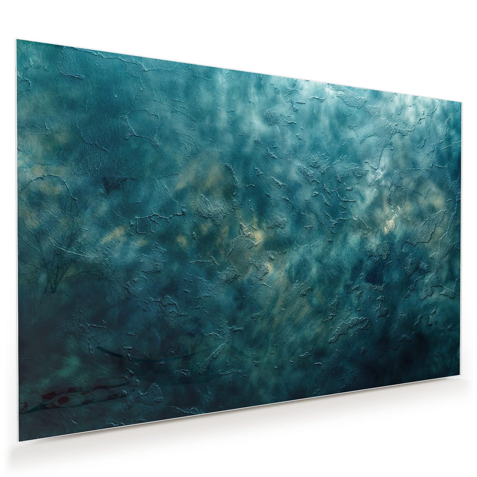 Primedeco Glasbild Wandbild Texturierte Wand mit Aufhängung, Unterwasserwelt (21 verschiedene Größen, 1 St), Elegante Aufhängung