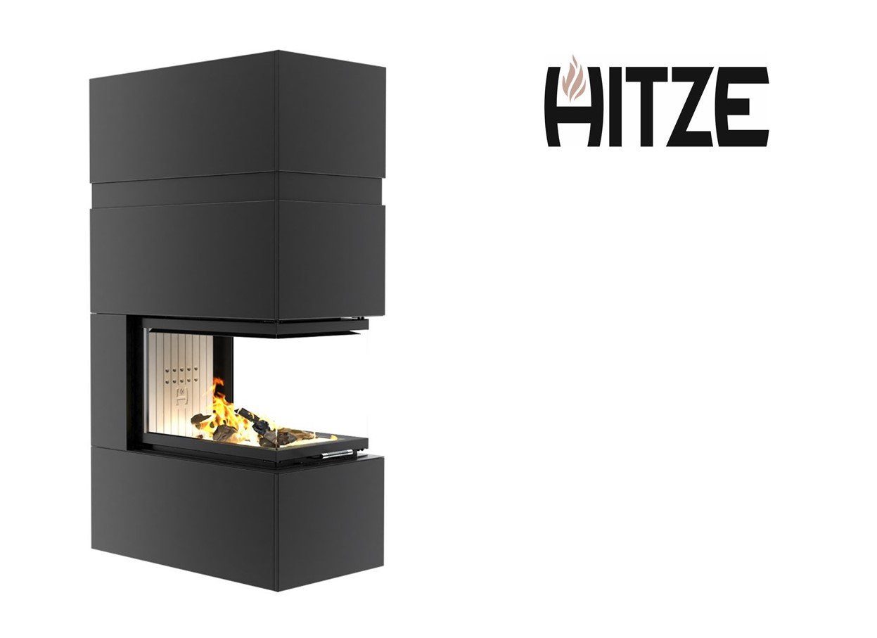 Hitze Kaminofen Hitze U TRINITY 54x80x53.G schwarz Kamineinsatz+Gehäuse BImSchV II