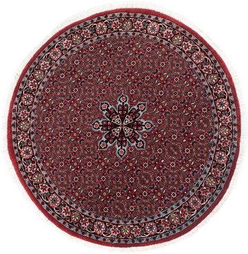 Orientteppich Perser - Bidjar rund - 120 x 120 cm - dunkelrot, morgenland, rund, Höhe: 15 mm, Wohnzimmer, Handgeknüpft, Einzelstück mit Zertifikat