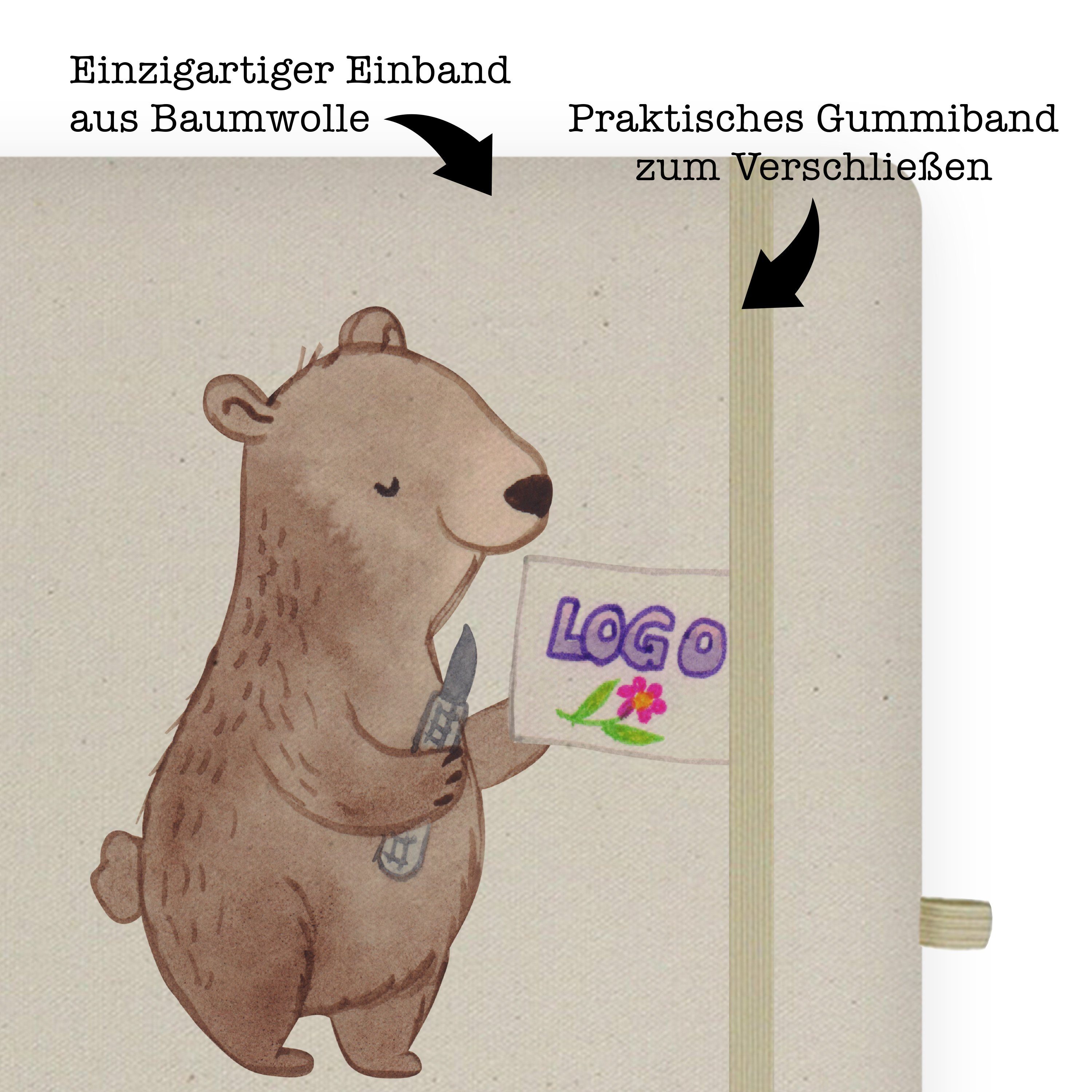 Mrs. Notizbuch & Transparent Mrs. Werbetechniker Panda Abschied, - Panda Herz Mr. mit & Mr. - Geschenk, Tagebuch,