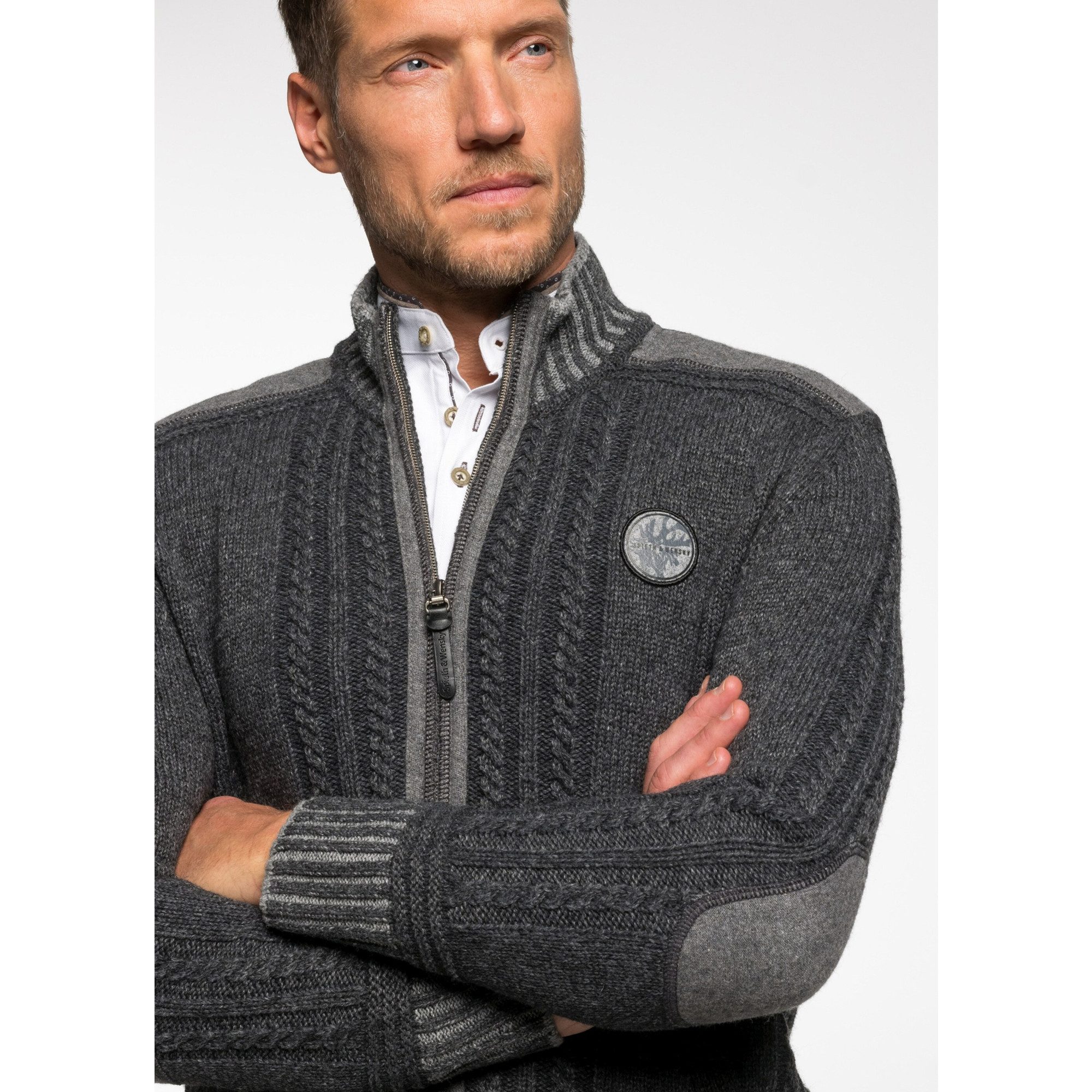 Spieth & Wensky Trachtenstrickjacke Erato- Strickjacke Erato Herren Trachten Wolljanker Strickjacke Jacke aus Schurwolle