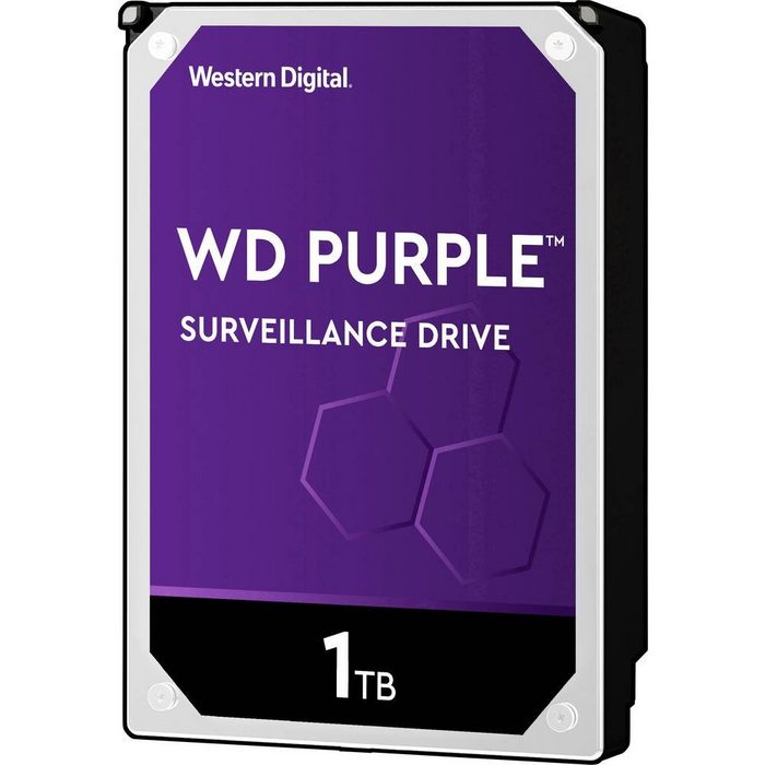 Western Digital WD Purple 1TB SATA-III HDD-Festplatte optimiert für Überwachungssysteme optimiert für 24 h-Betrieb
