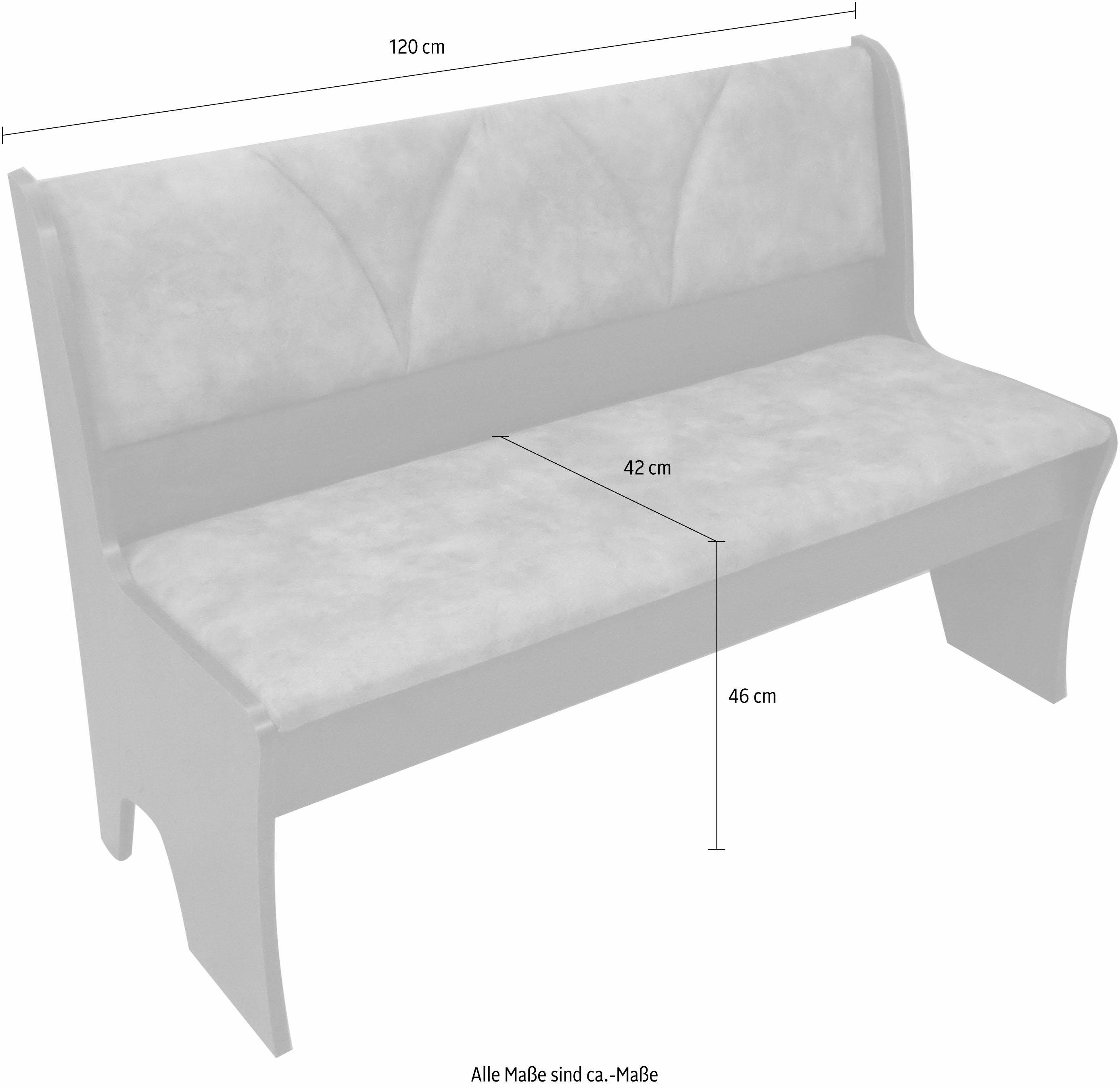 Home affaire Polsterbank Halle, Breite 120 cm