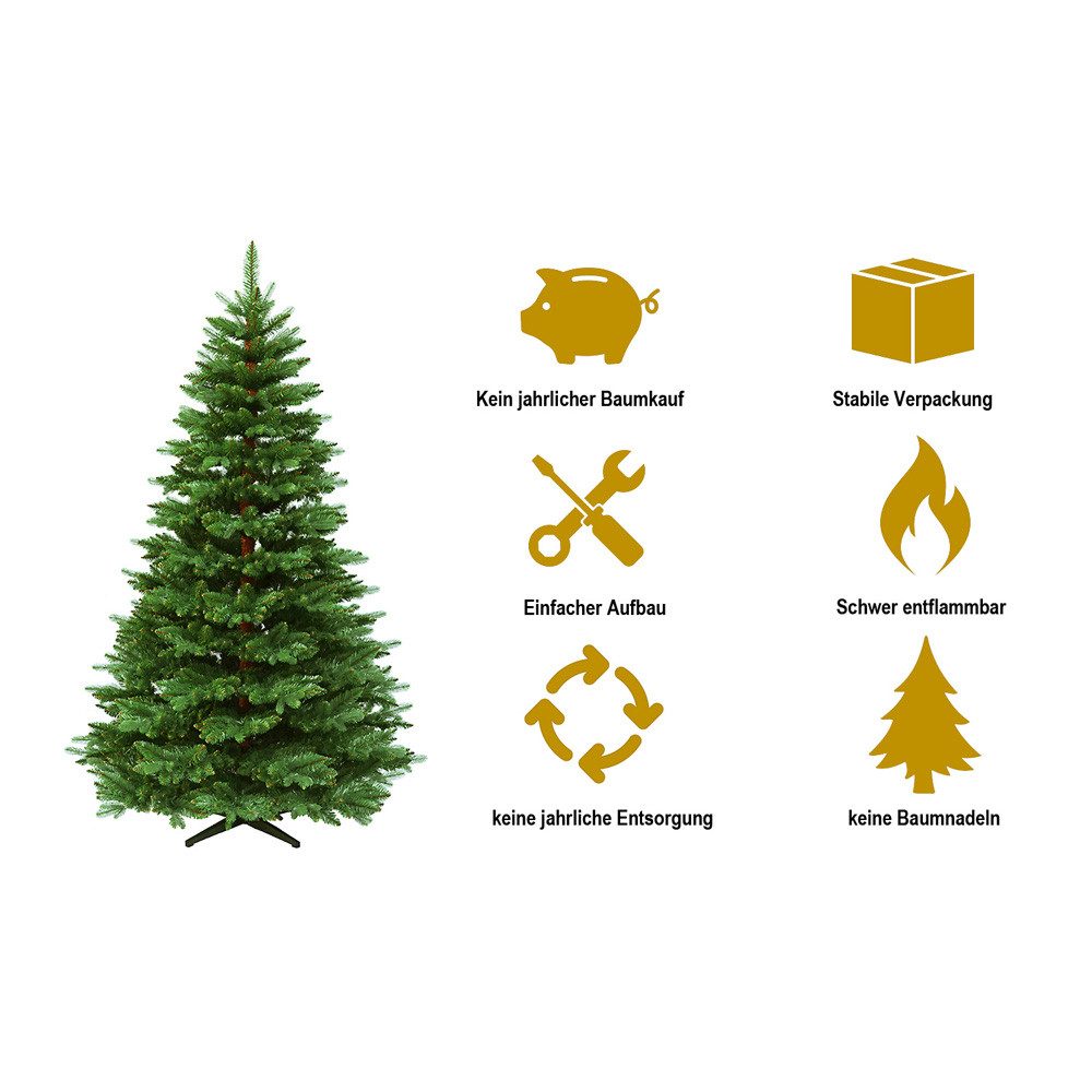 RS Trade Künstlicher Weihnachtsbaum Weihnachtsbaum "Forest Line" PE/PVC 23012