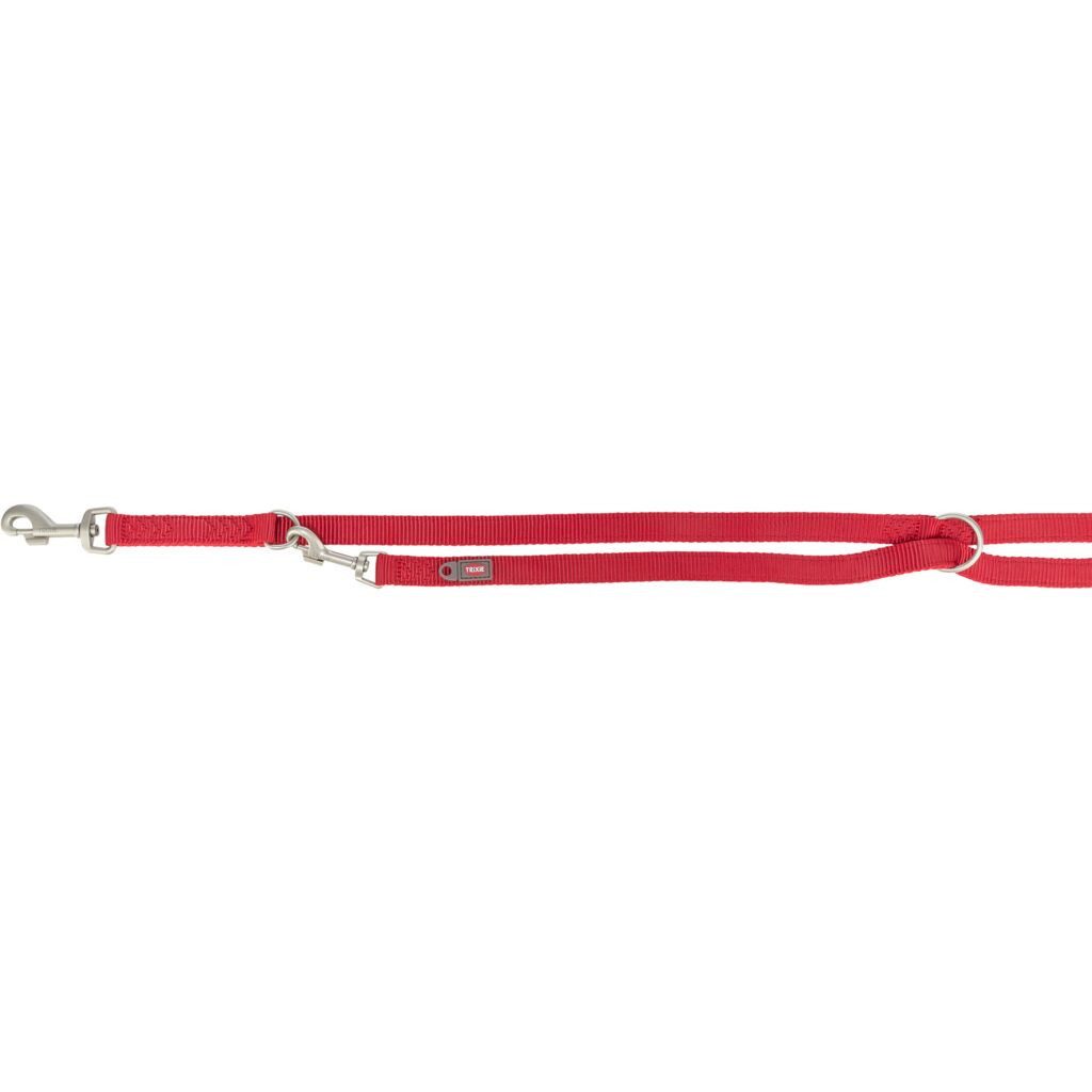 TRIXIE Hundeleine Premium Verlängerungsleine, doppellagig - rot - 2,00 m/20 mm, Gurtband