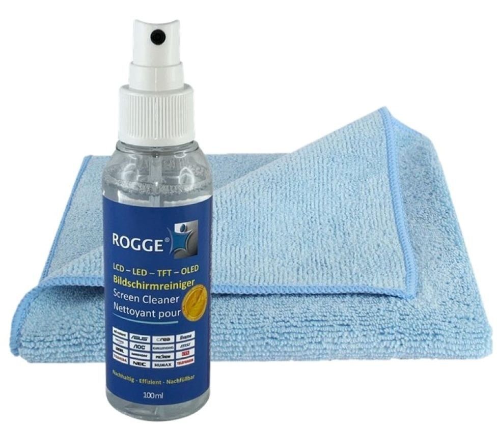 Rogge Reinigungs-Set ROGGE 100ml Bildschirmreiniger inkl. 1 Microfasertuch 40x40cm, (1-St)
