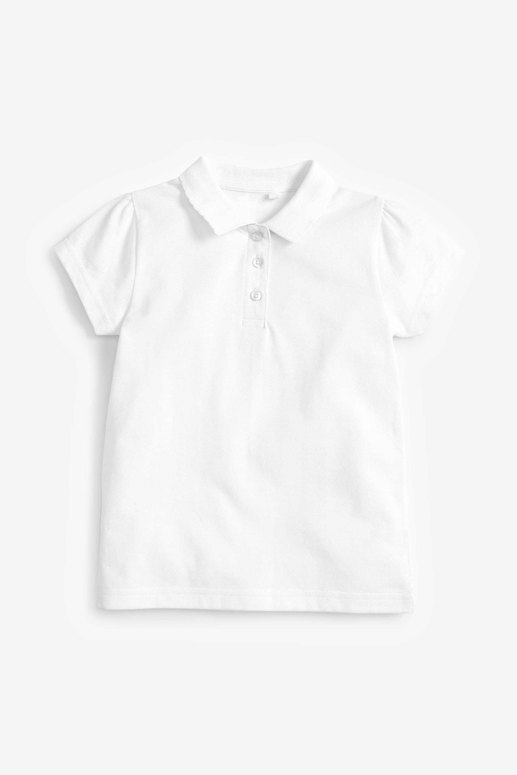Next Poloshirt 2er-Pack aus Baumwolle Polohemden Kurzärmelige im (2-tlg) White