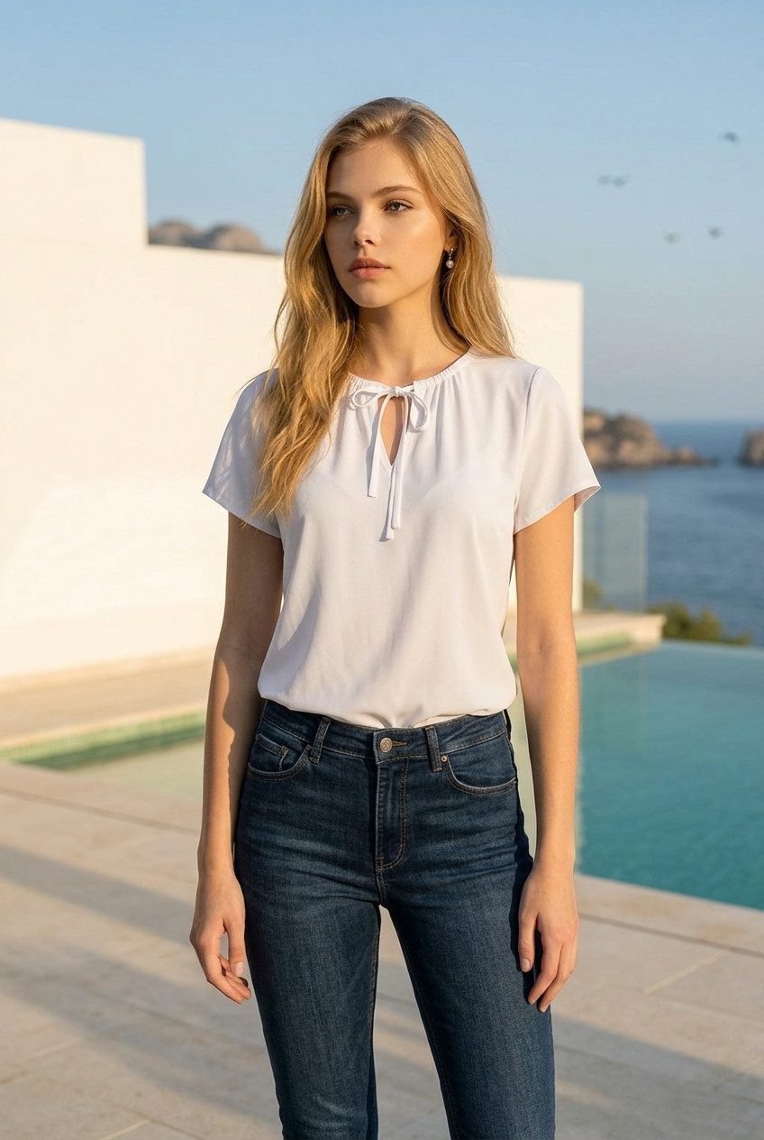 Satinbluse 25289
