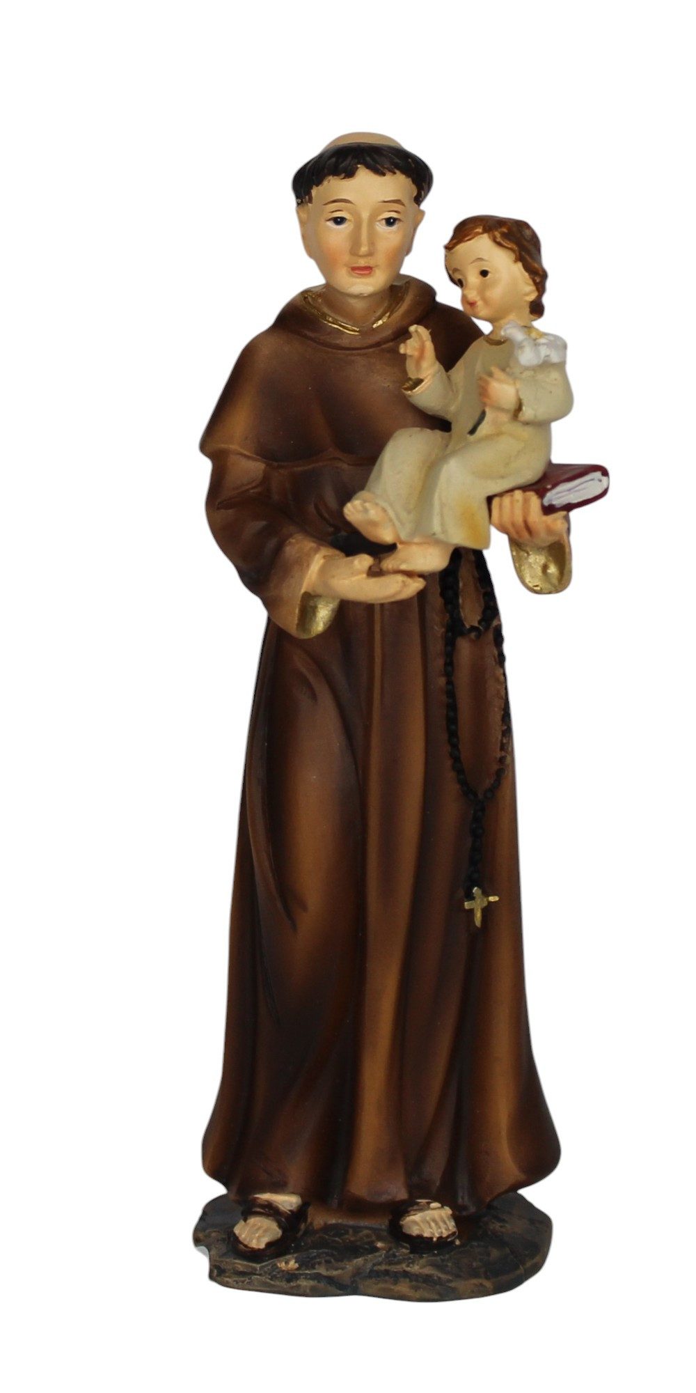 Dekofigur Heiligenfigur Hlg. Antonius mit Kind und Lilie 13,5 cm