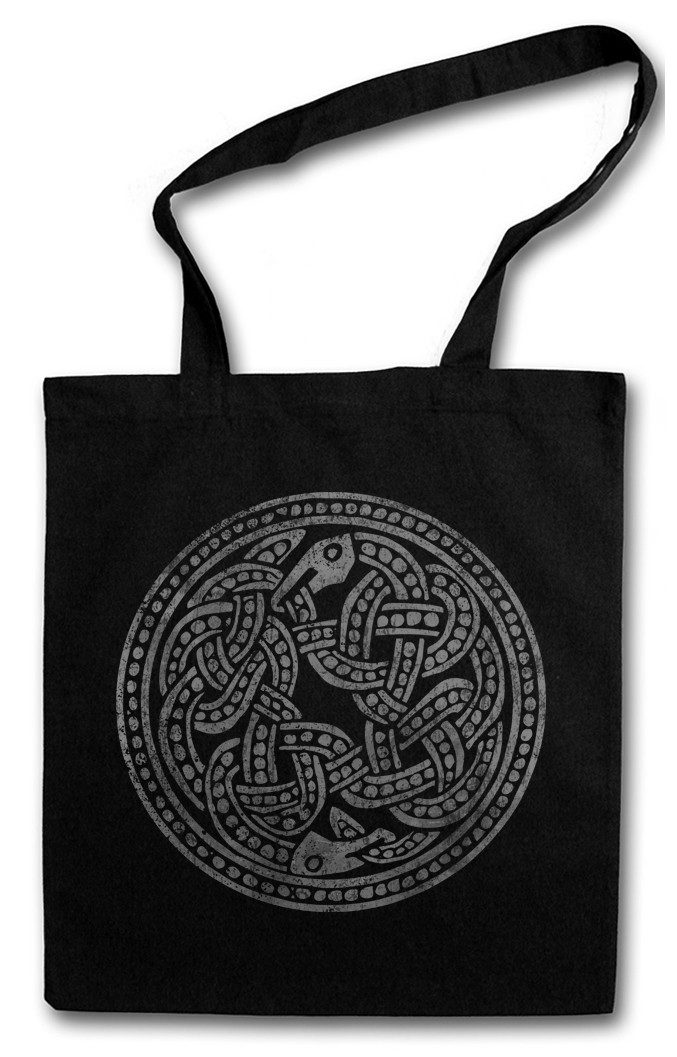 Beuteltasche Norse Snakes Stofftasche Walhalla Raben Odin Thor Mjölnir Midgard Loki