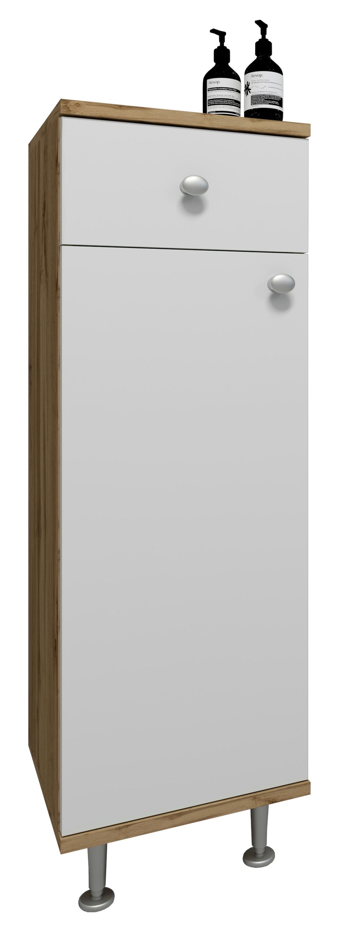 Midischrank Badmöbel Midischrank Badschrank Schublade Nilosi