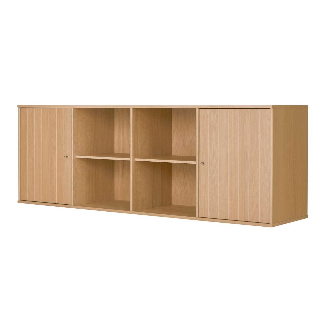 Hammel Furniture Sideboard Mistral, Hochwertig Schrank, hängend/stehend, mit 2 gerillten Türen, und 4 verstellbare Einlegeböden, B: 176 cm, anpassungsbar Designmöbel