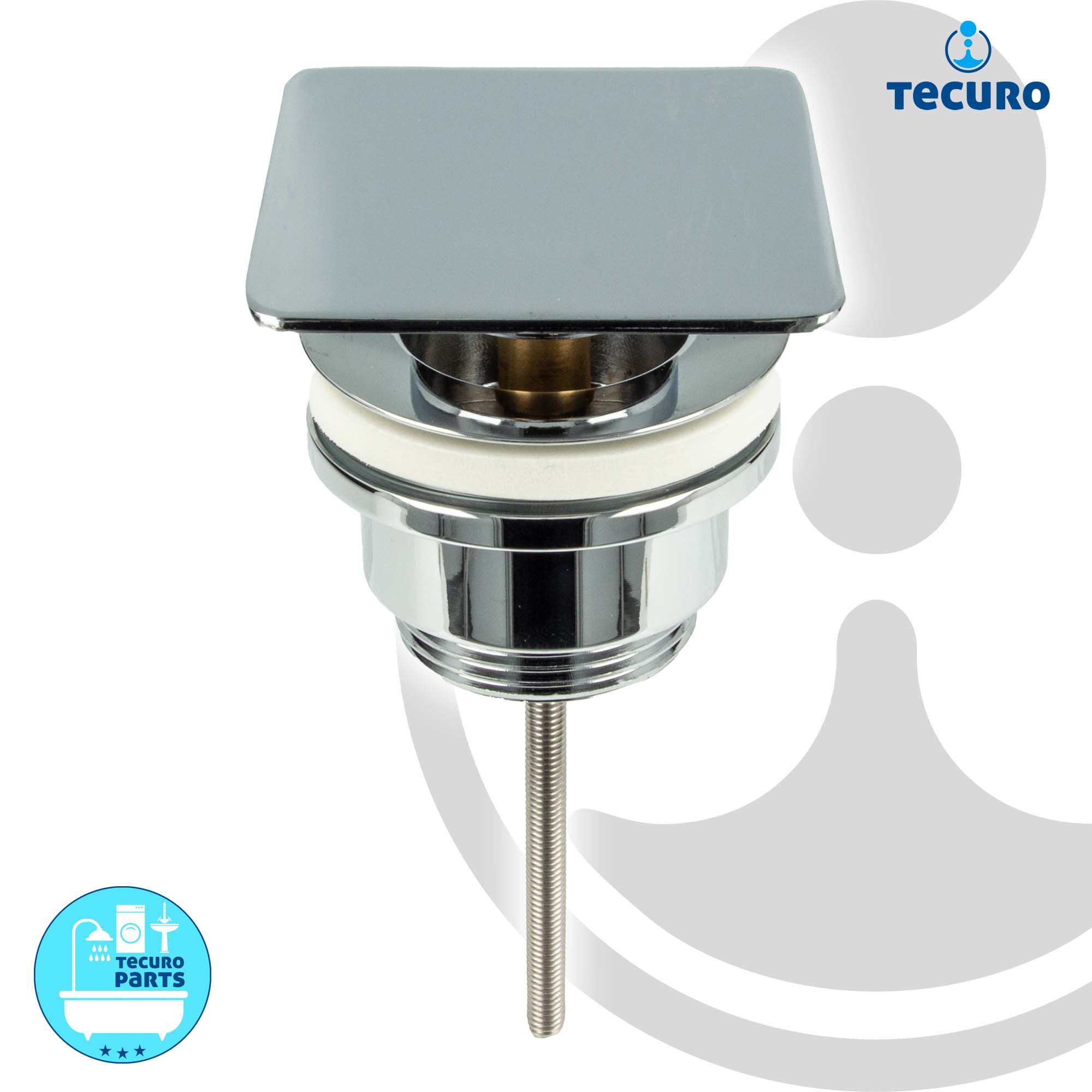 tecuro Ablaufventil Design Ablaufventil 1 1/4 Zoll, nicht verschliessbar, für Waschbecken
