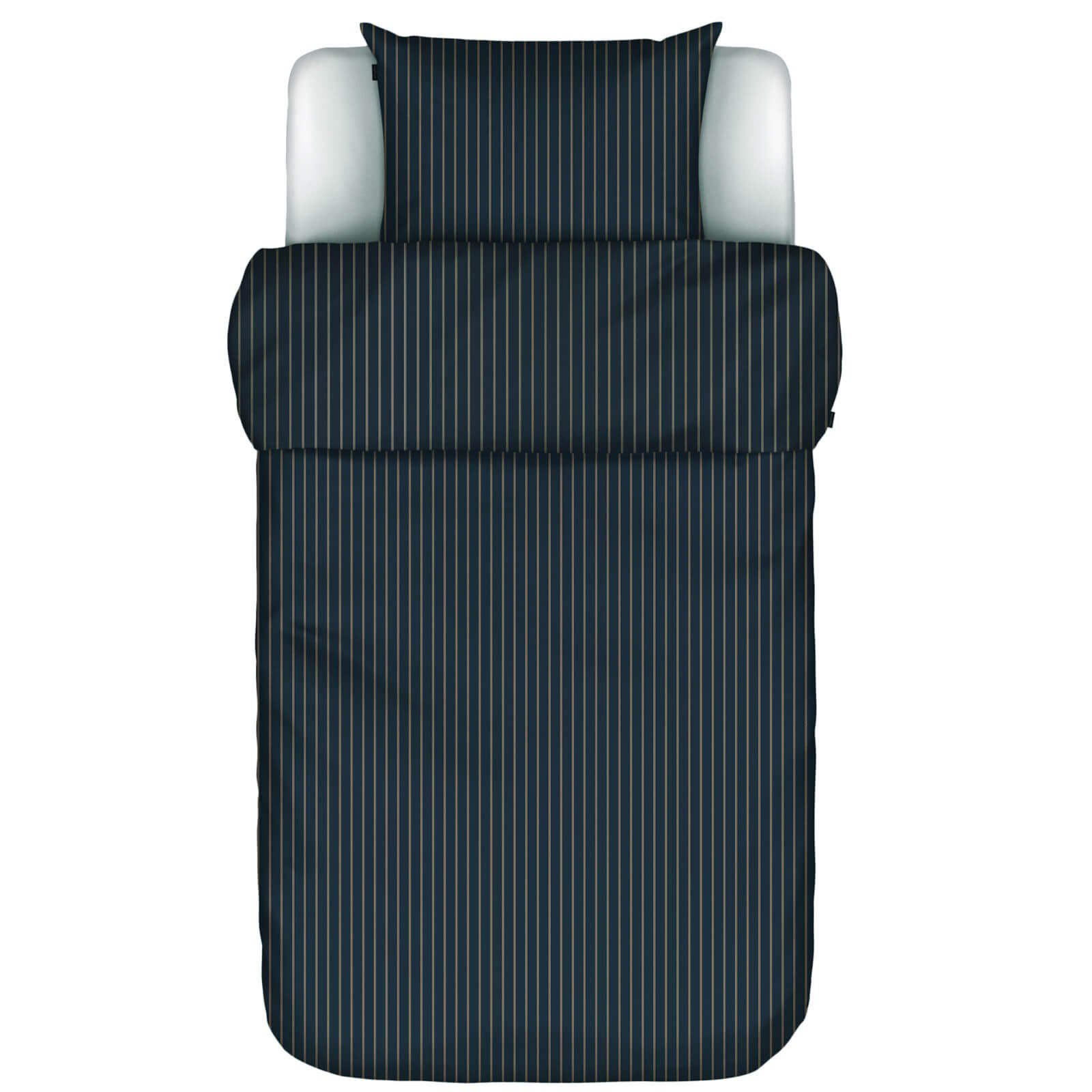 Essenza Постельное белье Mulji Deep Blue, Satin, 3 teilig, Nadelstreifen, Linien, gestreift