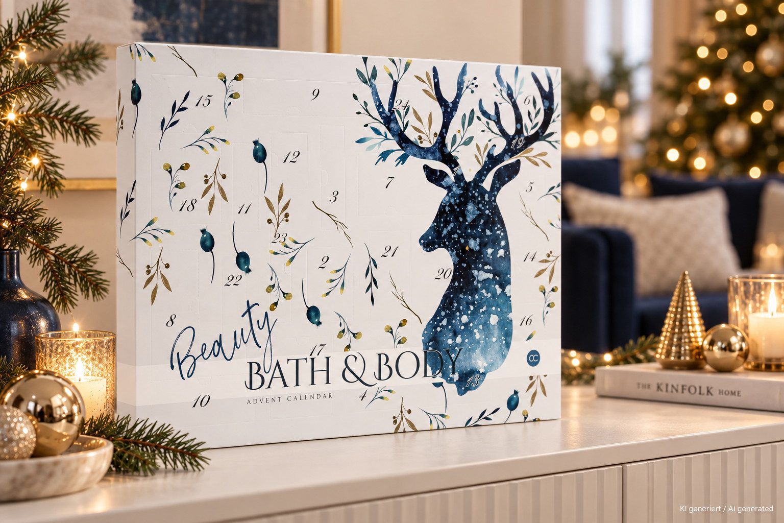 ACCENTRA Kosmetik-Adventskalender Beauty & Body für Frauen HIRSCH Wellness Weihnachtskalender (Packung, 24-tlg), Designed in Germany