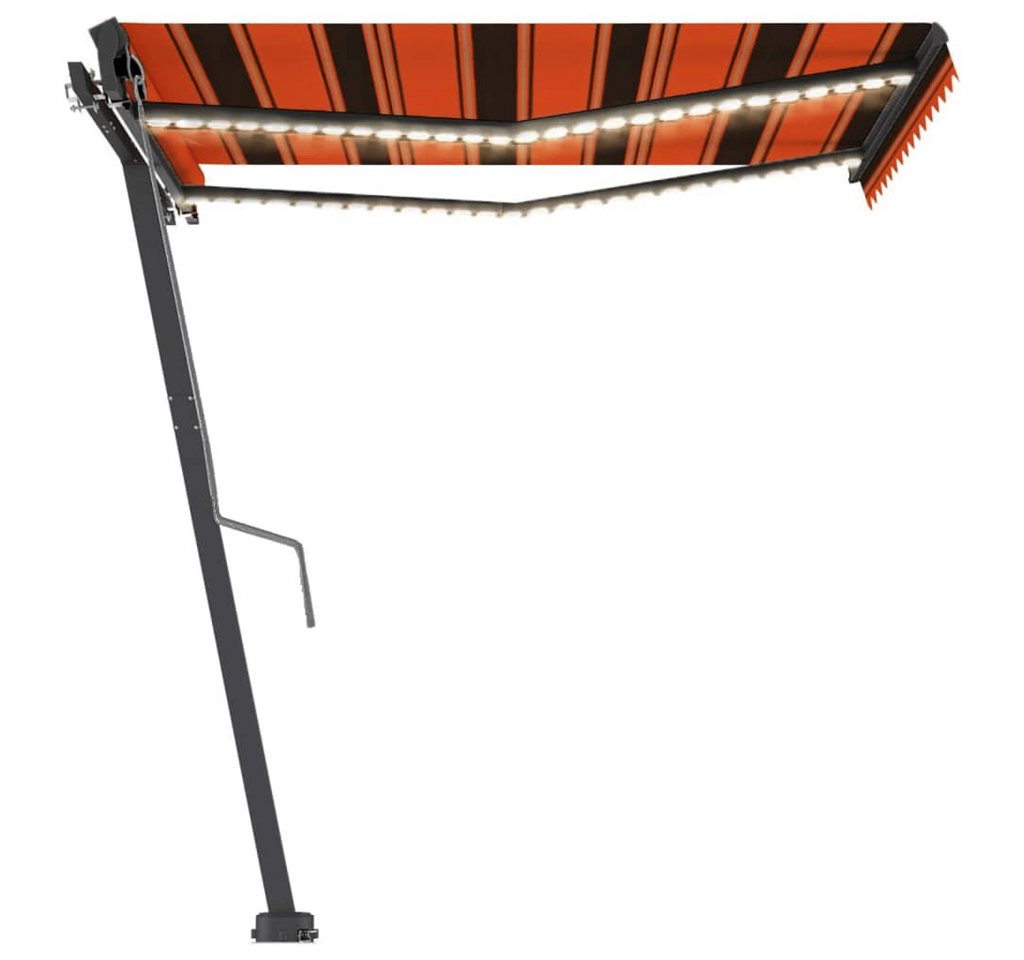 Thumbnail - vidaXL Markise Automatische Markise mit LED Windsensor 350x250 cm Orange/Braun (1-St)