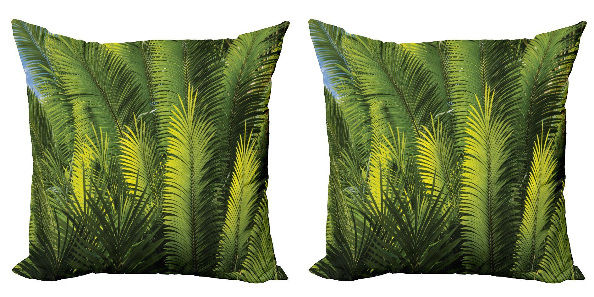 Kissenbezüge Modern Accent Doppelseitiger Digitaldruck, Abakuhaus (2 Stück), Tropisch Palmen Exotische