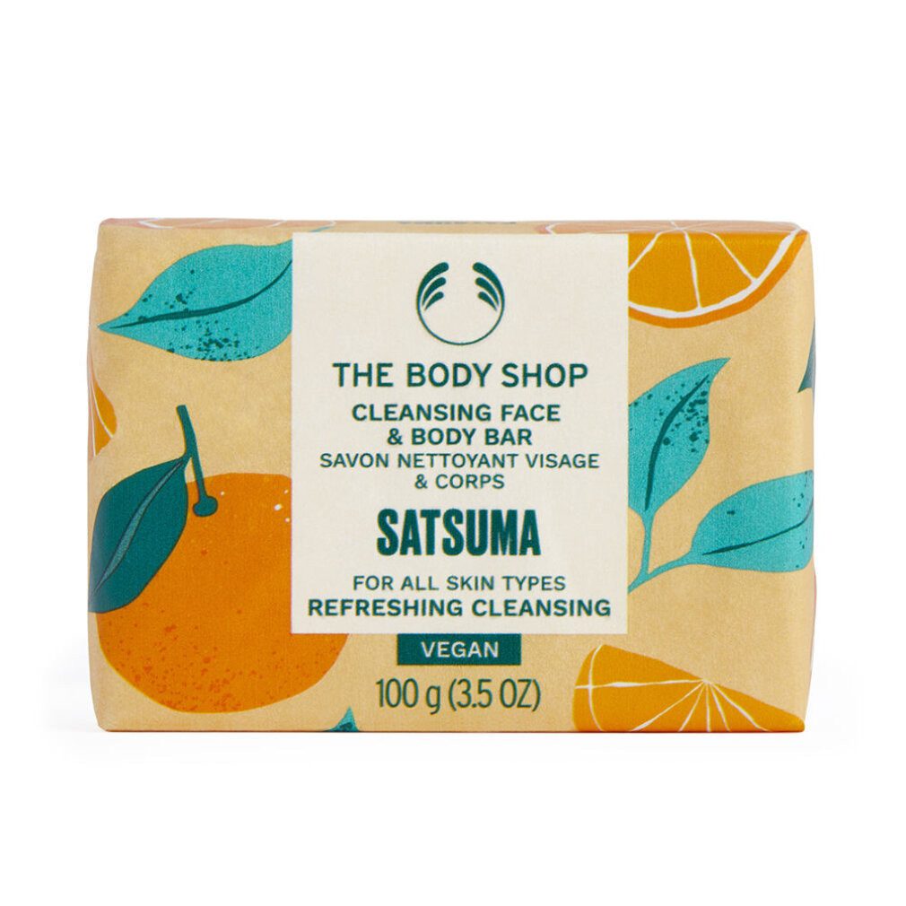 The Body Shop Feste Duschseife Feste Seife für Gesicht und Körper Satsuma (Cleansing Face & Body Bar)