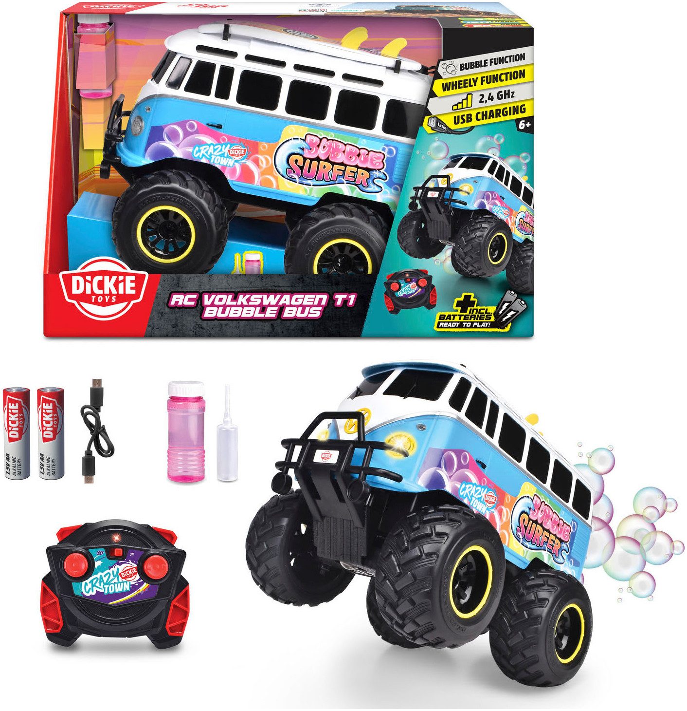 Dickie Toys RC-Bus RC Volkswagen T1 Bubble Bus, RTR