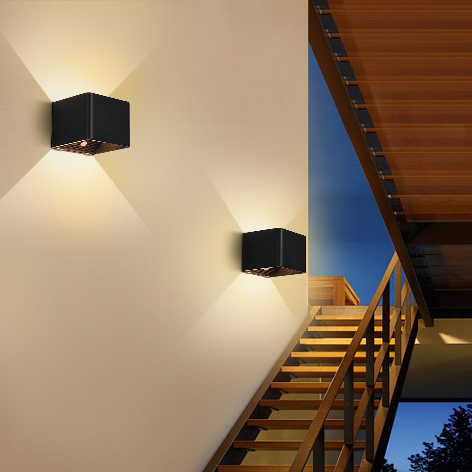 LETGOSPT LED Wandleuchte 2St Kabellose Wandlampe günstig online kaufen