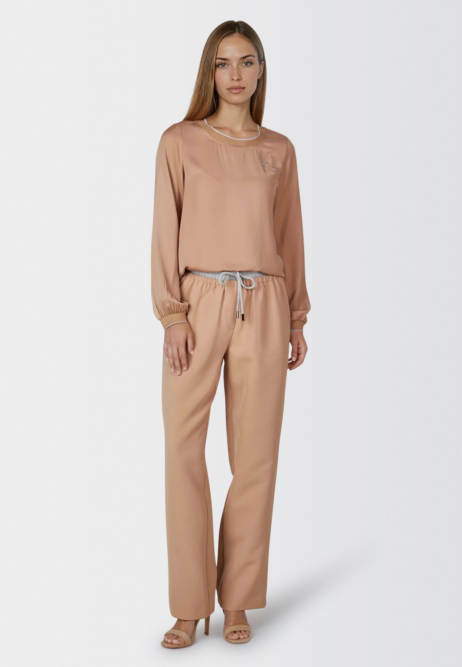 MARC AUREL Blusentop mit Strick-Bündchen günstig online kaufen