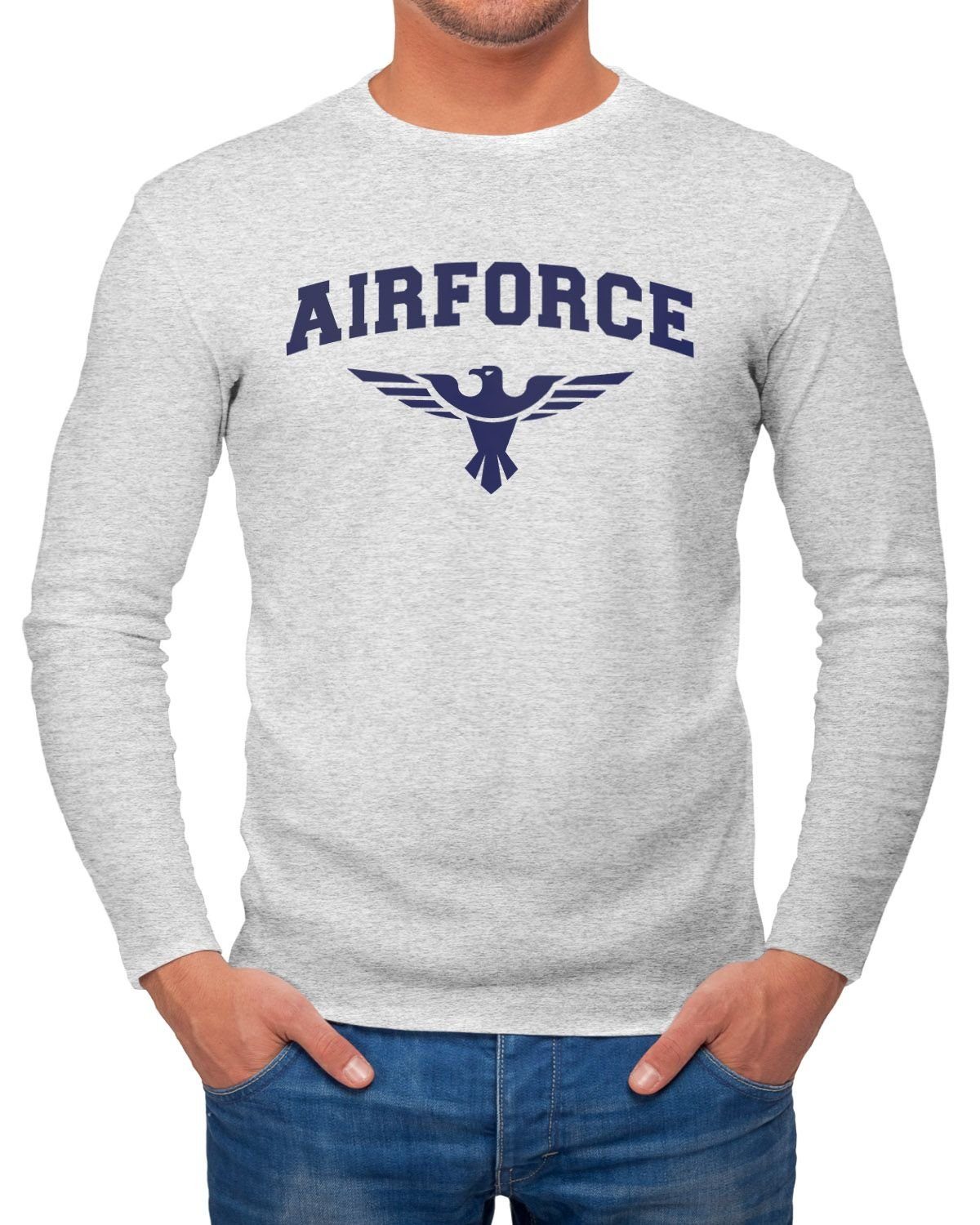 Neverless Longsleeve »Herren Longsleeve Airforce US Army Adler Militär