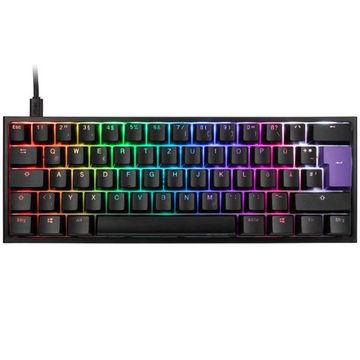 Ducky Ducky ONE 2 Mini MX-Brown Gaming-Tastatur (Keyboard, Deutsches Layout, QWERTZ, TKL-Mini 60 %, RGB LED-Beleuchtung, USB-Kabel Typ-C, Schwarz)