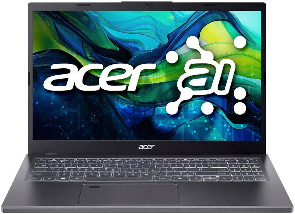 Acer Aspire 15 Notebook (39,62 cm/15,6 Zoll, AMD Ryzen 5 8640HS, Radeon 760M, 16 GB, 512 GB SSD) grau