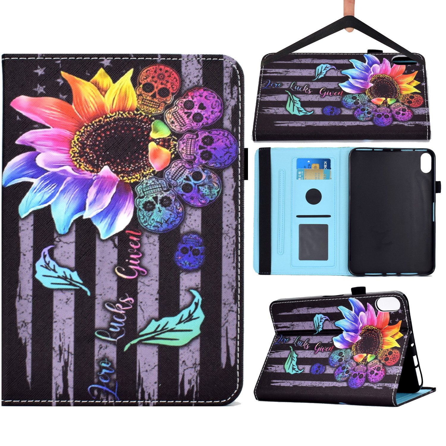 trends for living Tablet-Hülle Leder Malerei Smart Hülle Case Cover Tasche Etui Für iPad Modelle