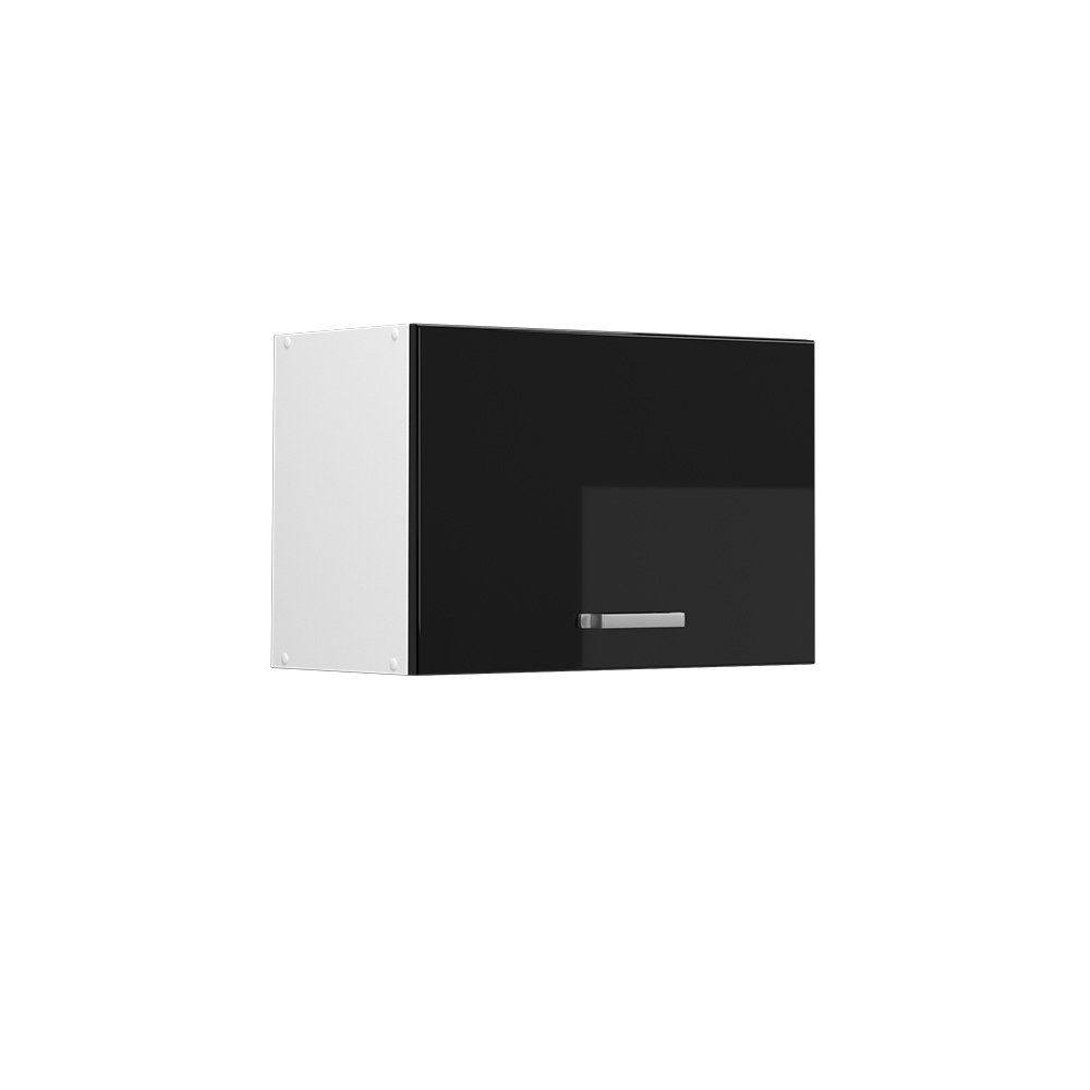 Vicco Schranksystem R-Line, Schwarz Hochglanz/Weiß, 60 cm mit Lifttür günstig online kaufen