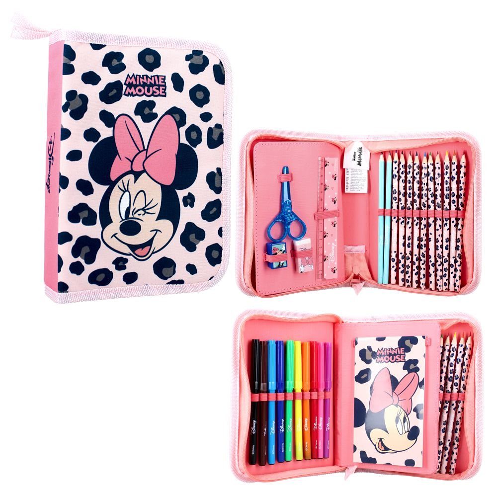 Disney Minnie Mouse Federtasche Federtasche gefüllt Stifte-Etui Minnie Mouse Federmappe Disney