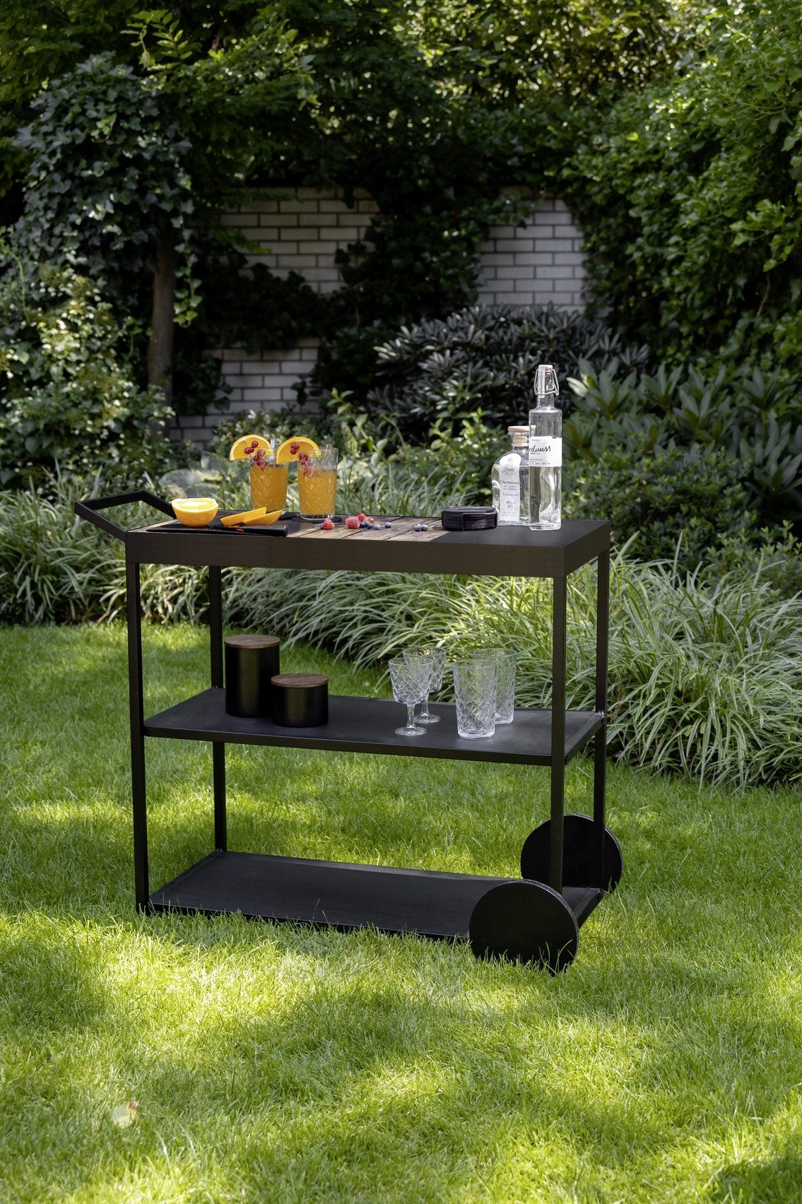 WENKO Servierwagen Modell Miro, Beistellwagen mit Rollen, Ablage aus FSC® z günstig online kaufen